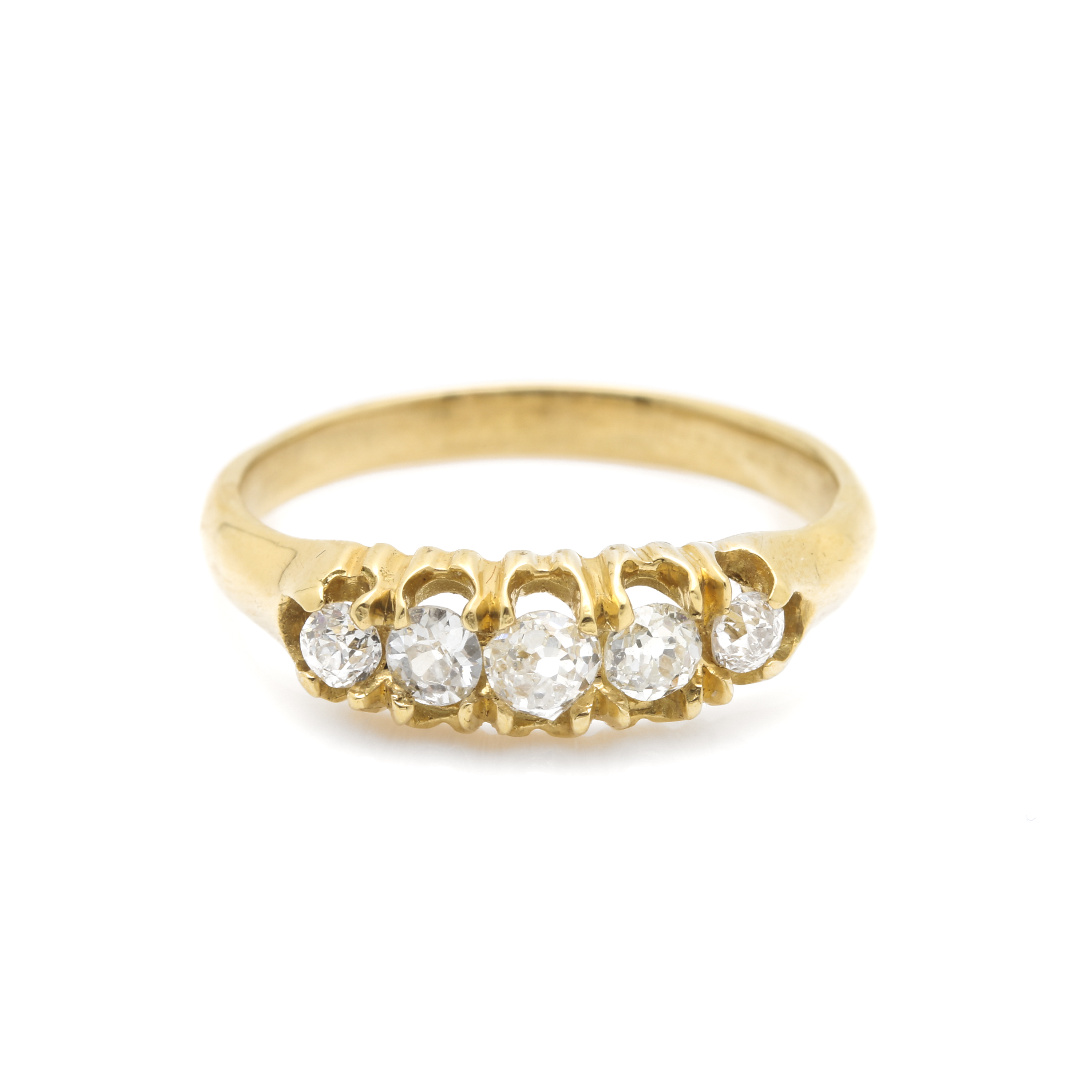 Victorian 18K Yellow Gold Diamond Ring