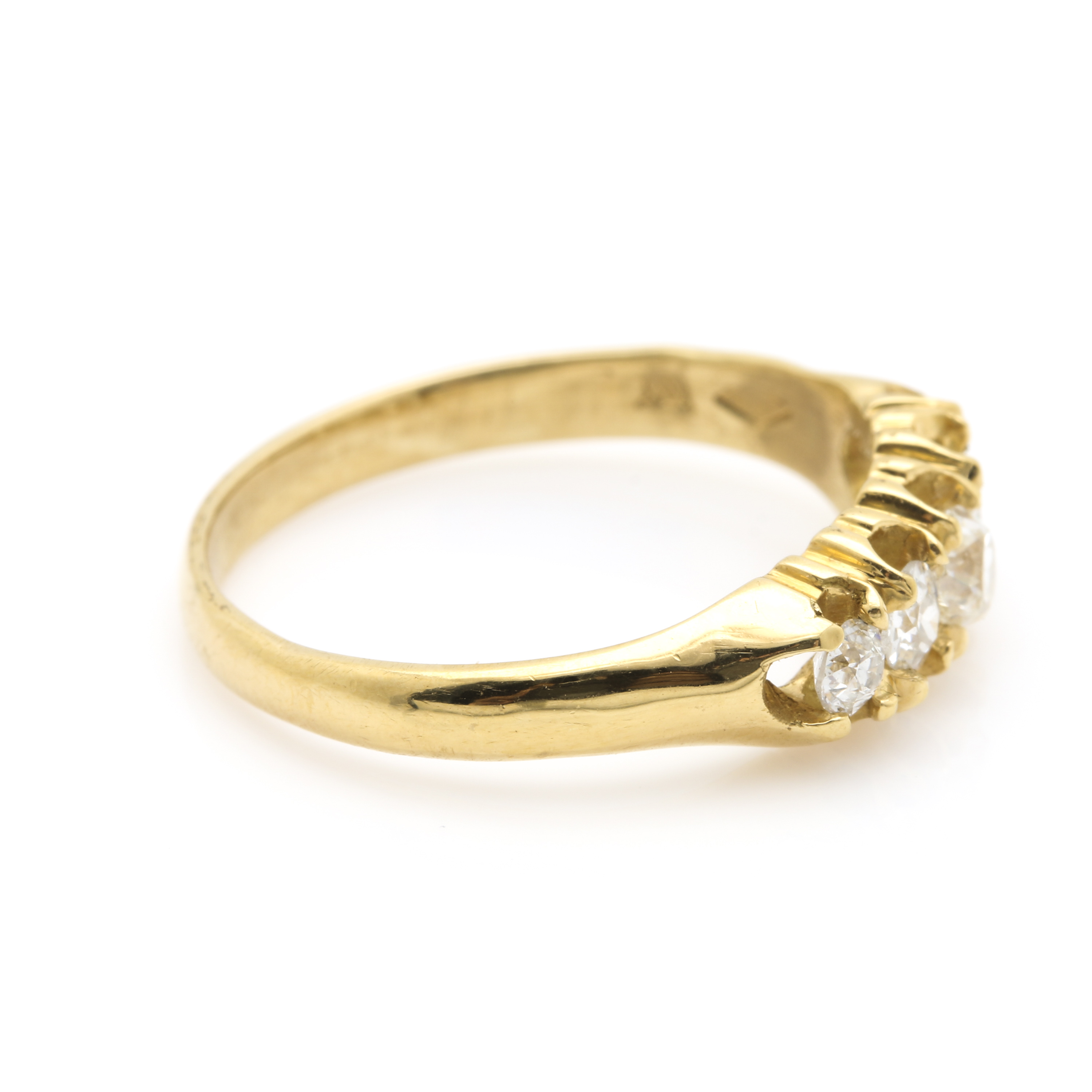 Victorian 18K Yellow Gold Diamond Ring