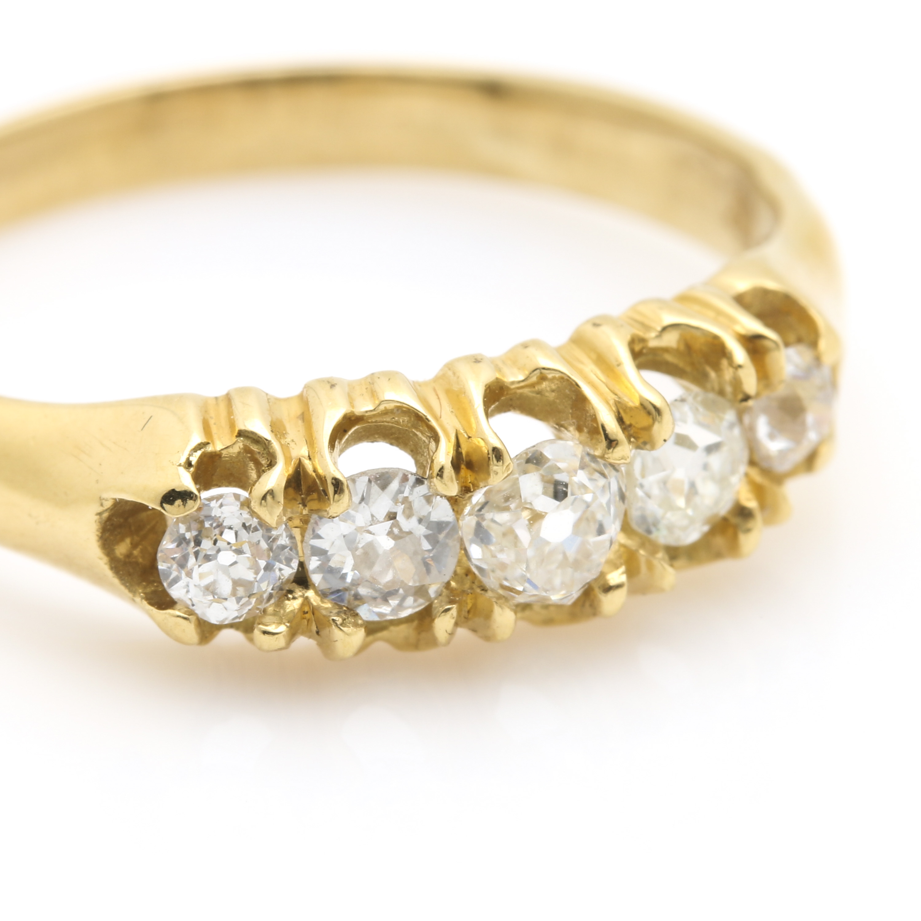 Victorian 18K Yellow Gold Diamond Ring