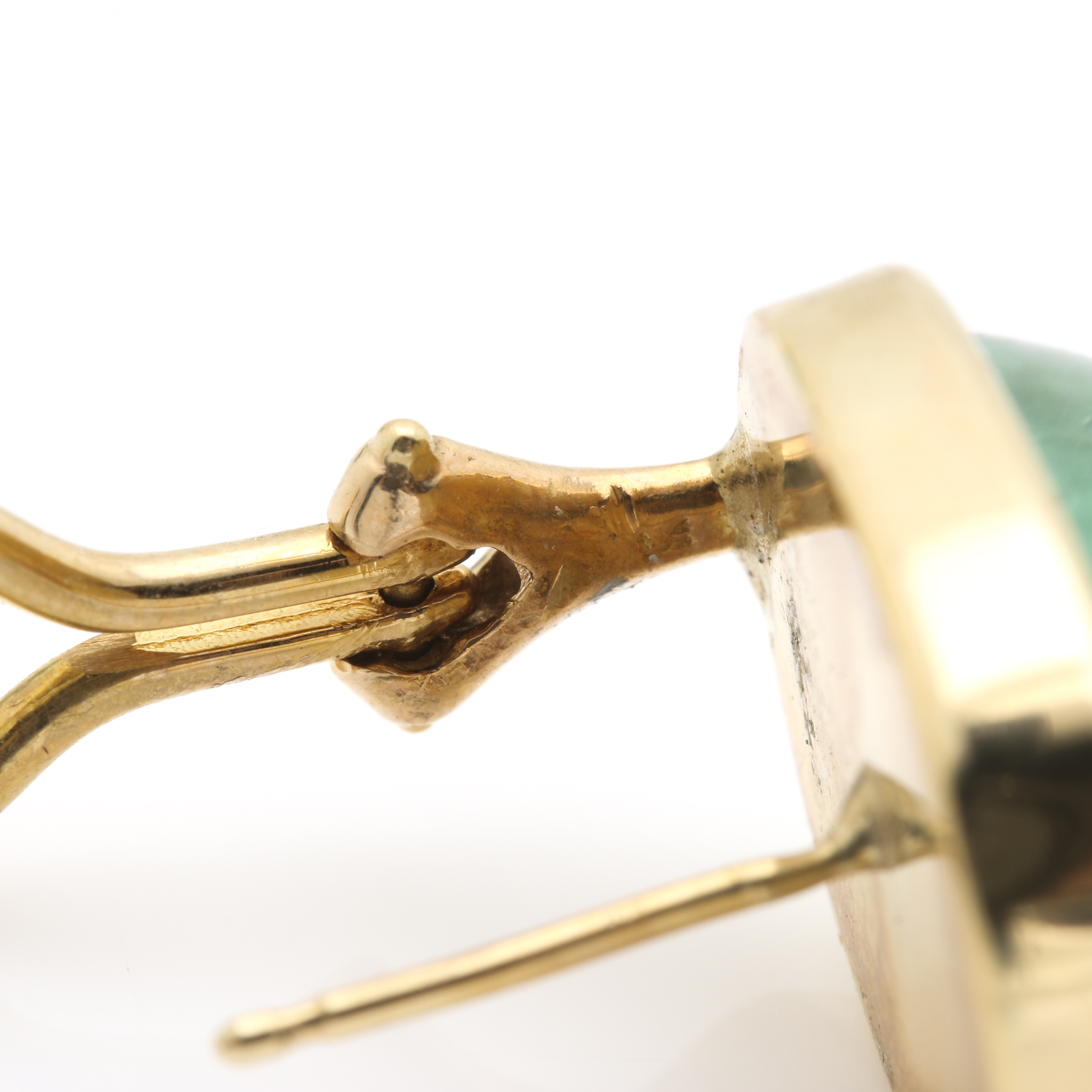 14K Yellow Gold 24.34 CTW Emerald Earrings