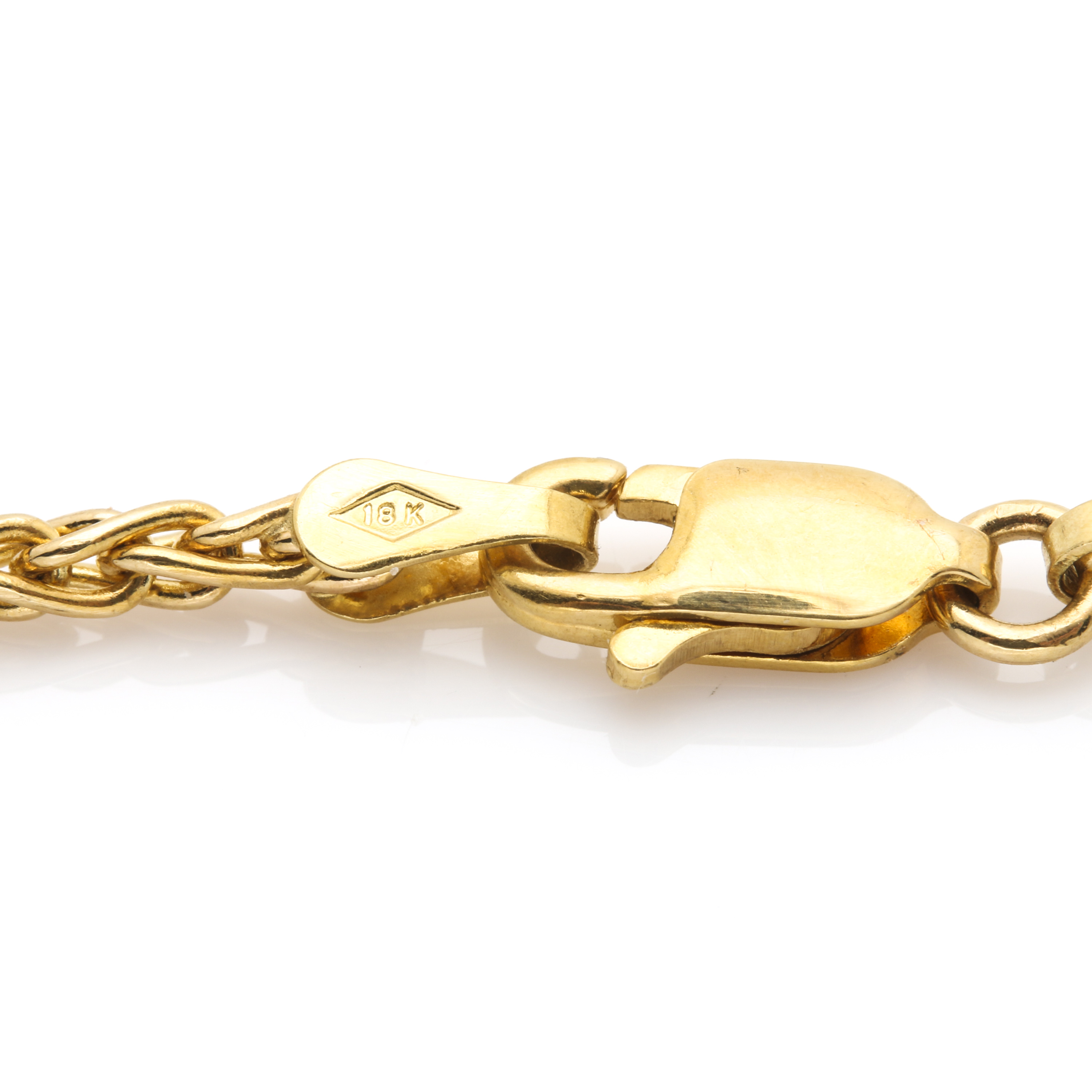 18K Yellow Gold Diamond Ribbon Necklace