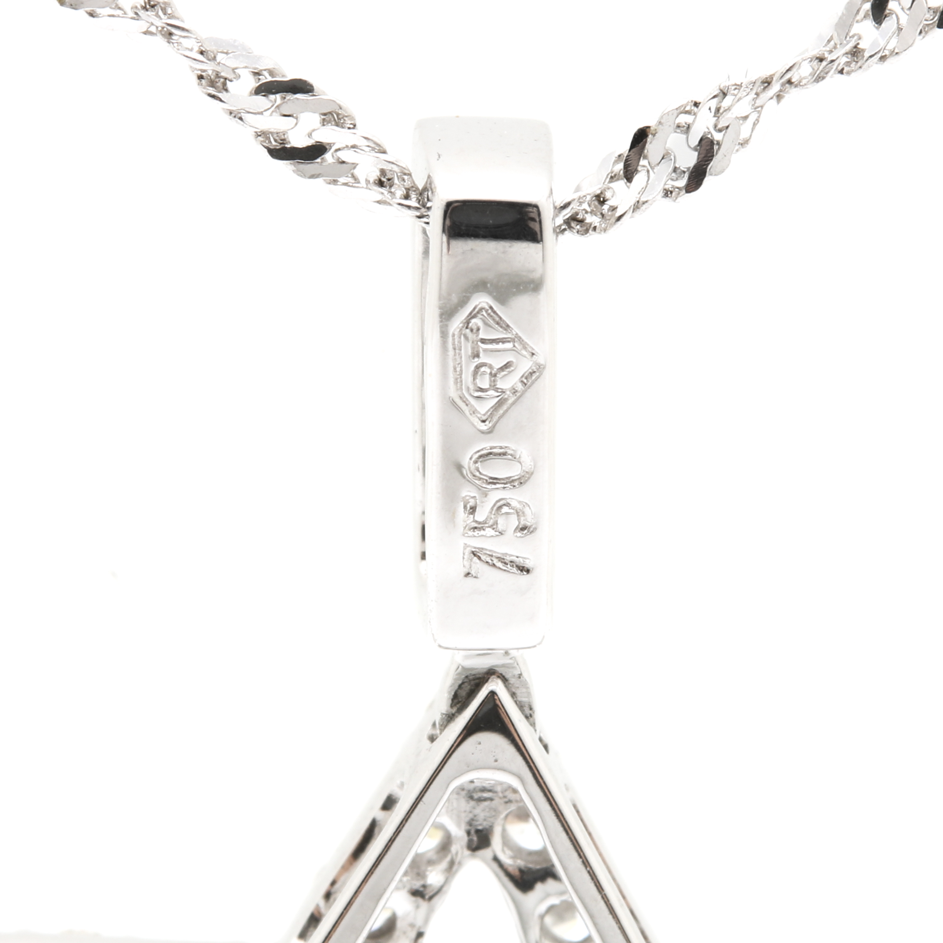 14K and 18K White Gold 0.97 CTW Diamond Star of David Pendant Necklace