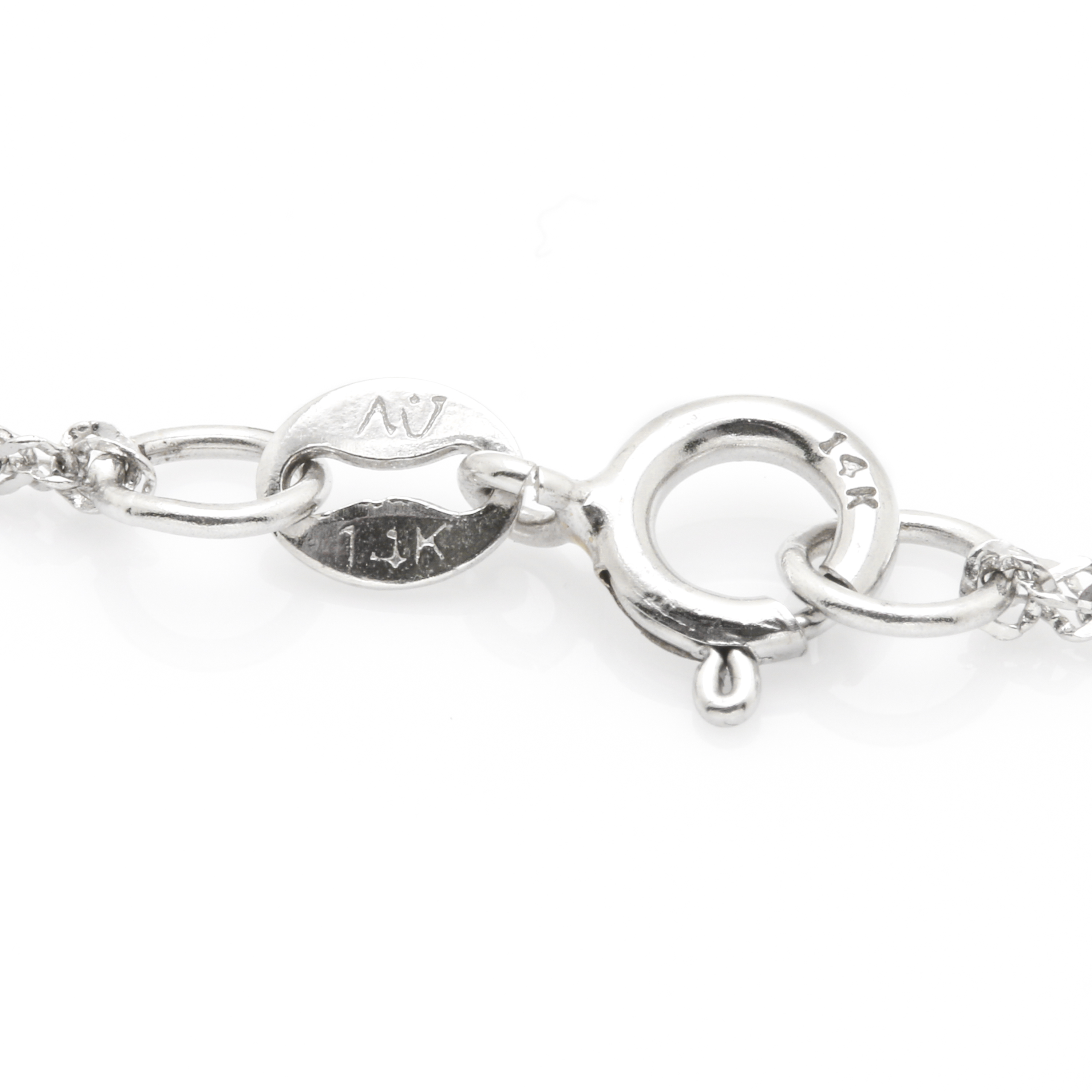 14K and 18K White Gold 0.97 CTW Diamond Star of David Pendant Necklace