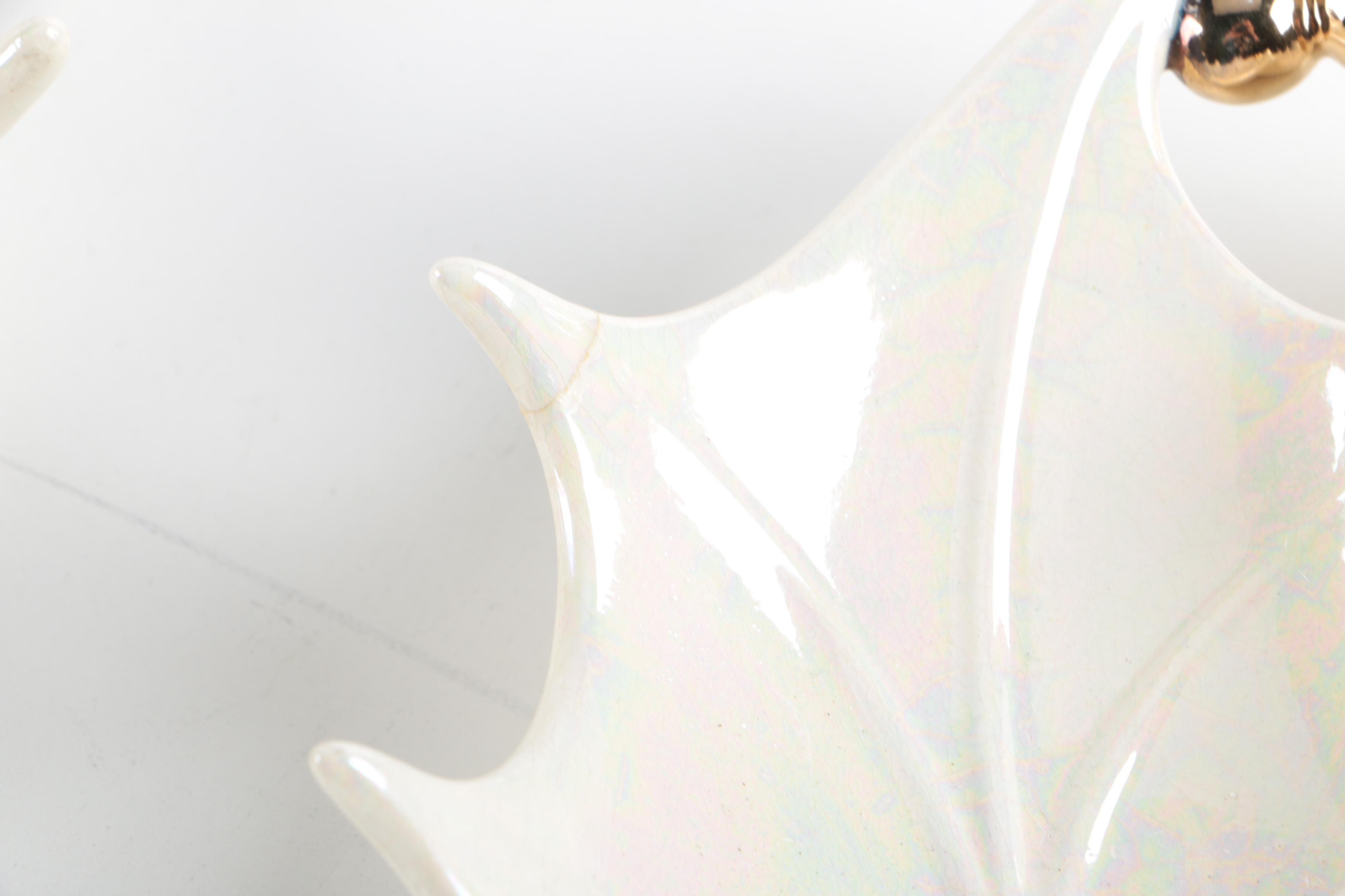 Assortment of White Luster Holiday Dishes