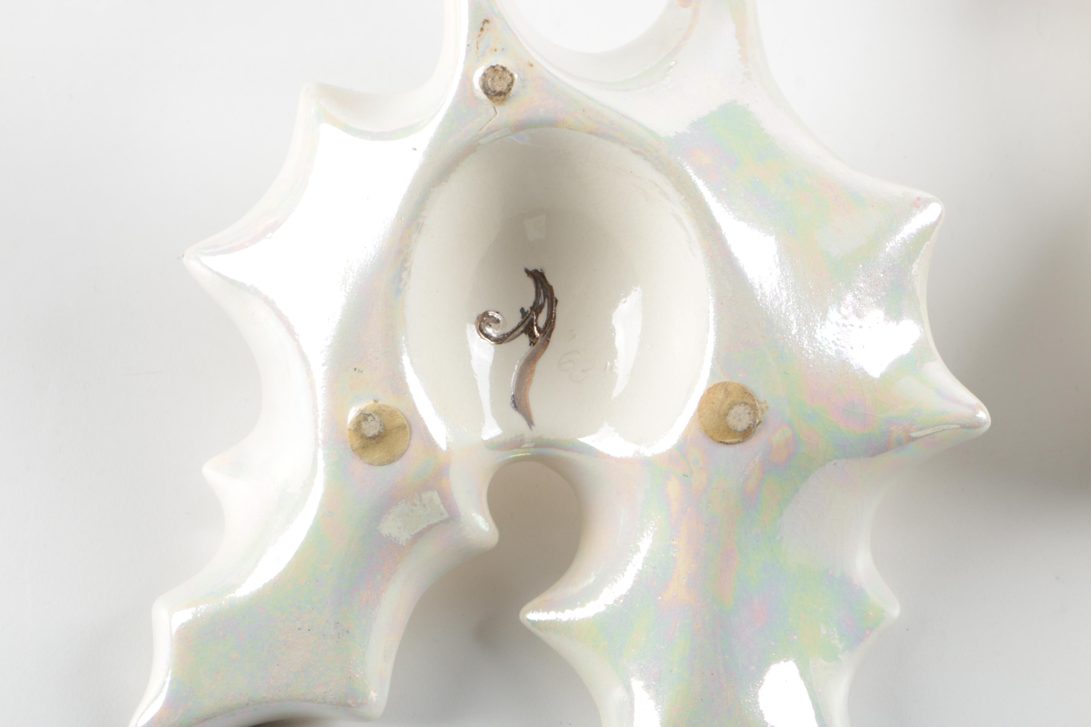 Assortment of White Luster Holiday Dishes