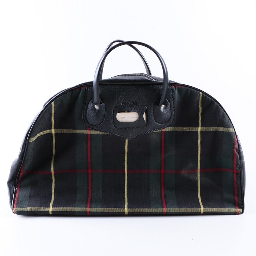 Peter's Leather and Tartan Weekend Bag