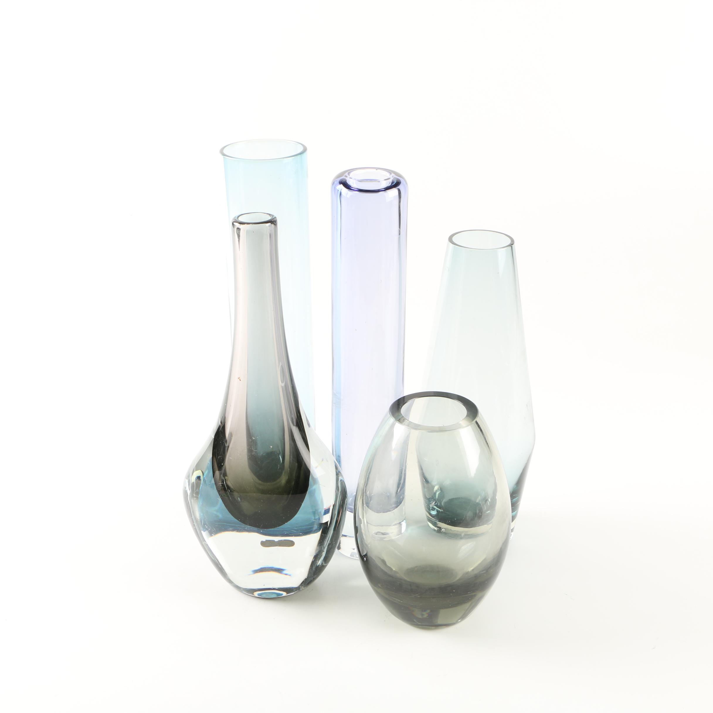 Five Glass Vases