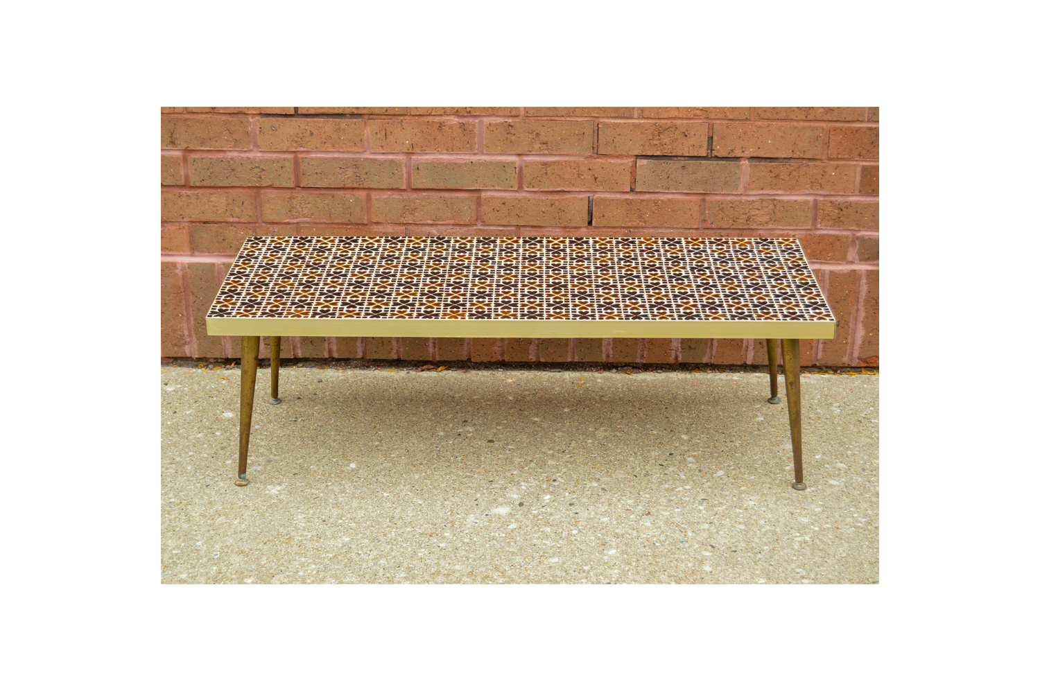 Mid Century Modern Tile Top Coffee Table