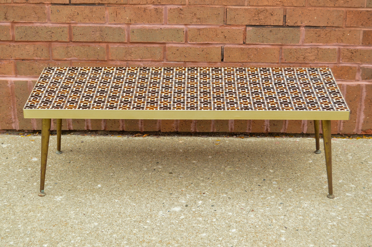 Mid Century Modern Tile Top Coffee Table