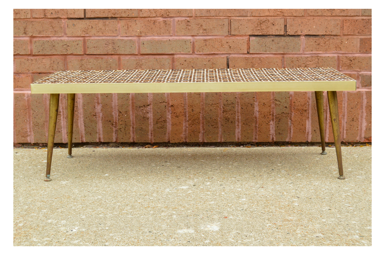 Mid Century Modern Tile Top Coffee Table