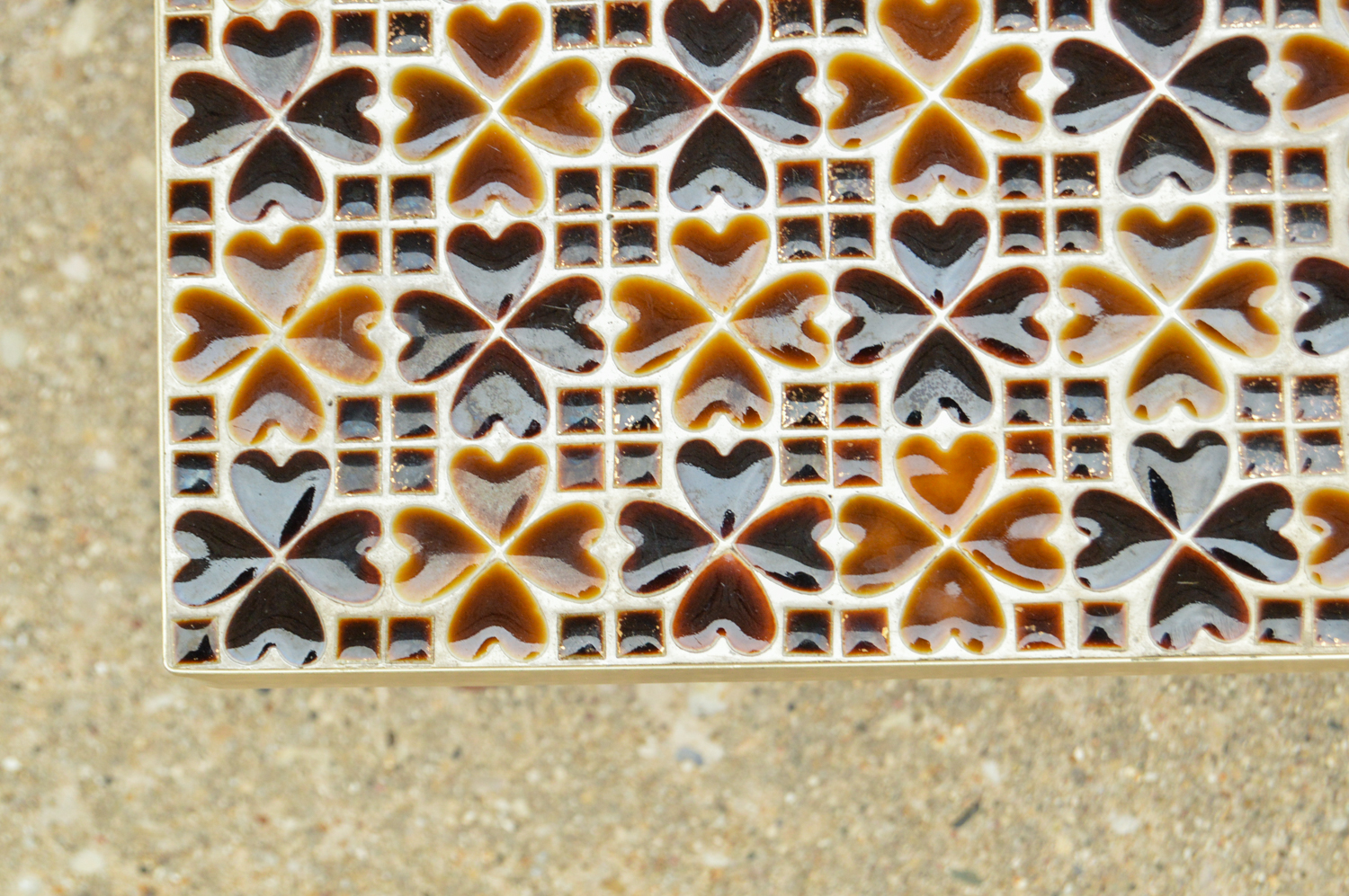 Mid Century Modern Tile Top Coffee Table