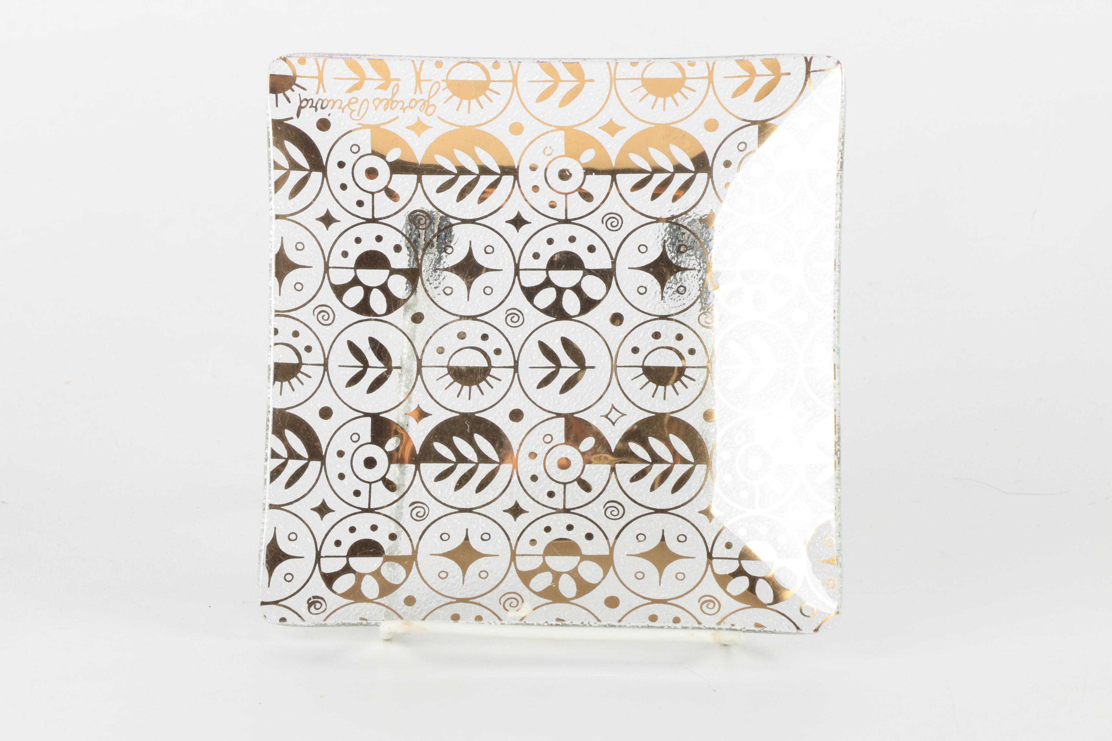 Vintage Georges Briard "Forbidden Fruit" Glass Plates