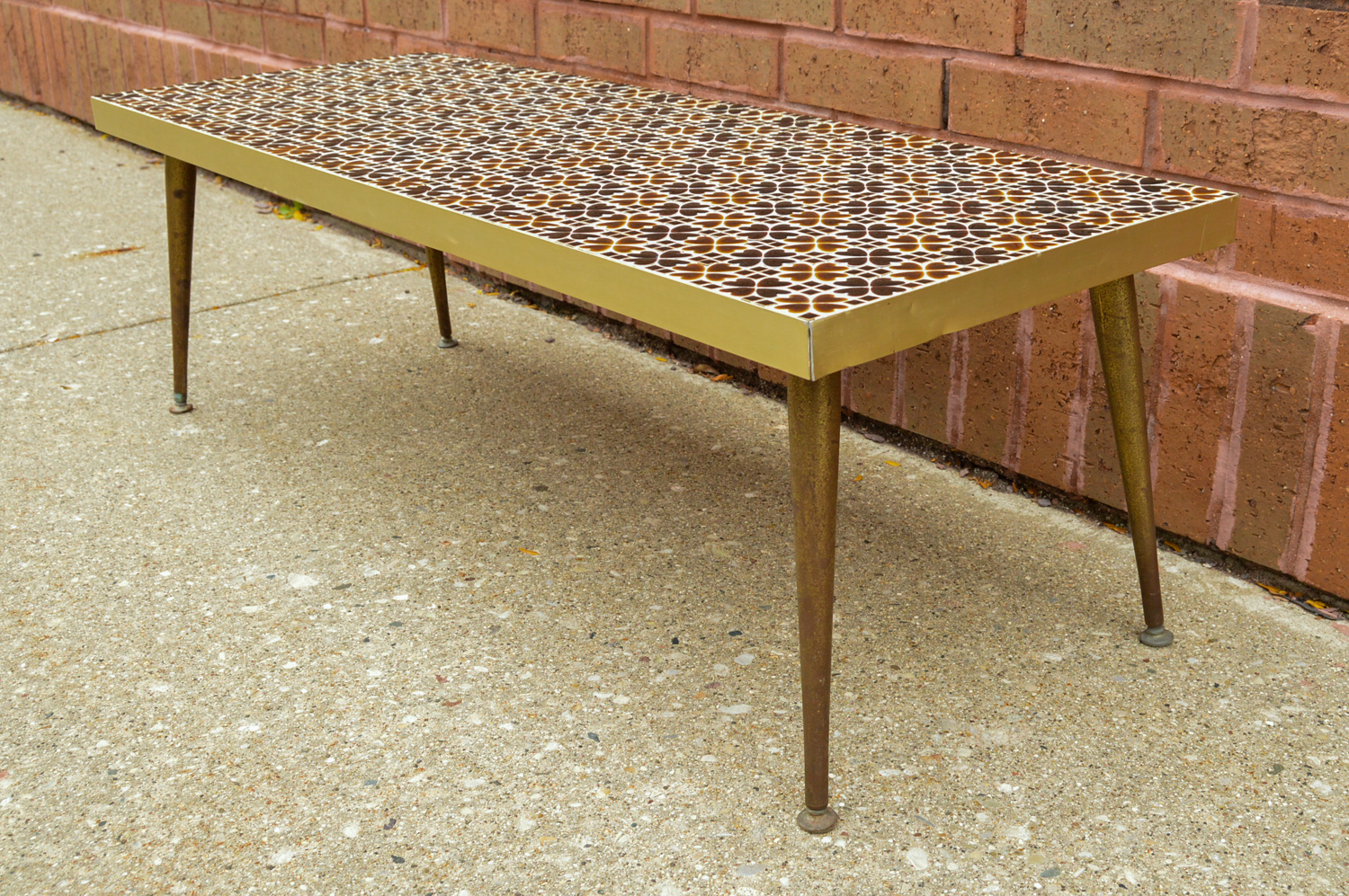 Mid Century Modern Tile Top Coffee Table