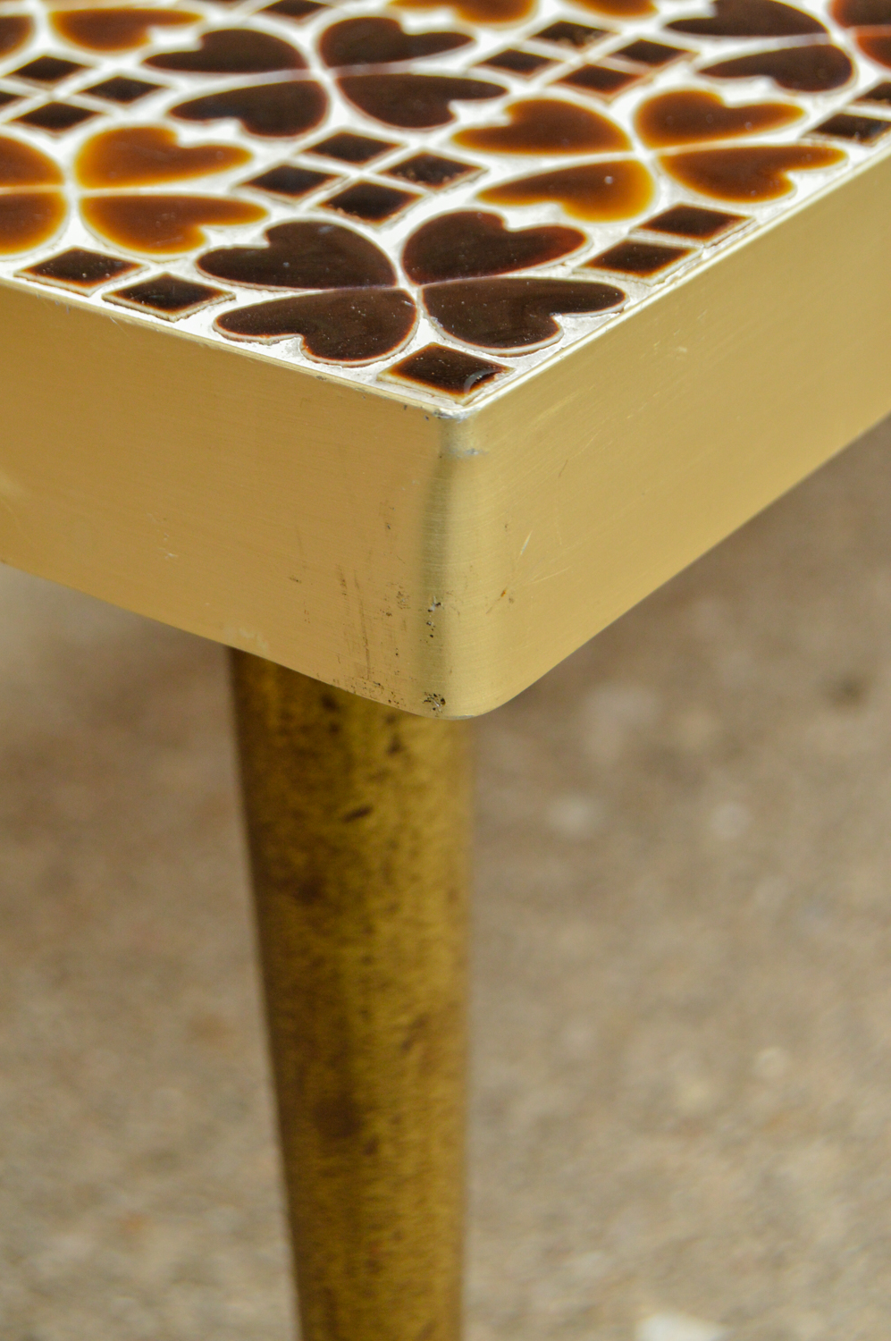 Mid Century Modern Tile Top Coffee Table