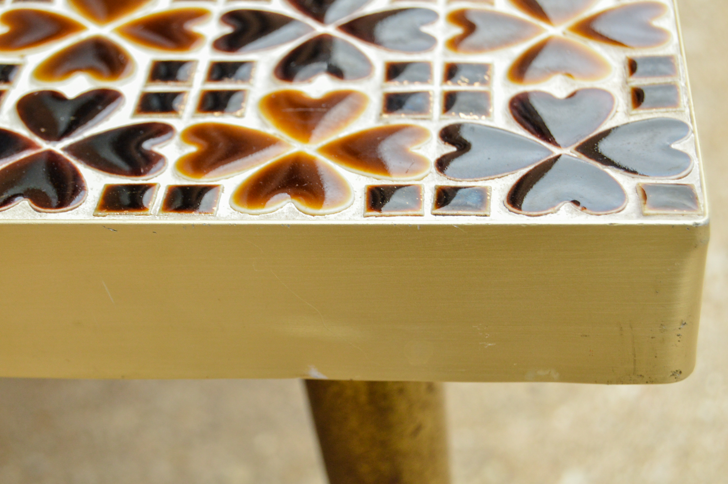 Mid Century Modern Tile Top Coffee Table