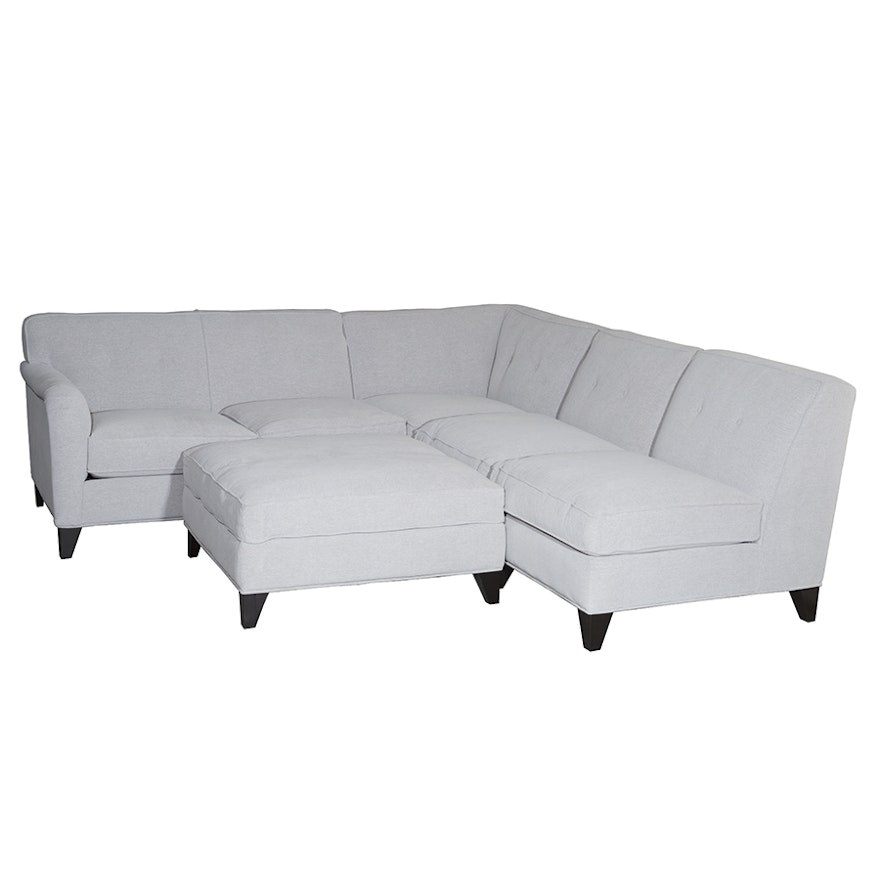 Sectional Sofa and Ottoman by Jonathan Louis Furniture