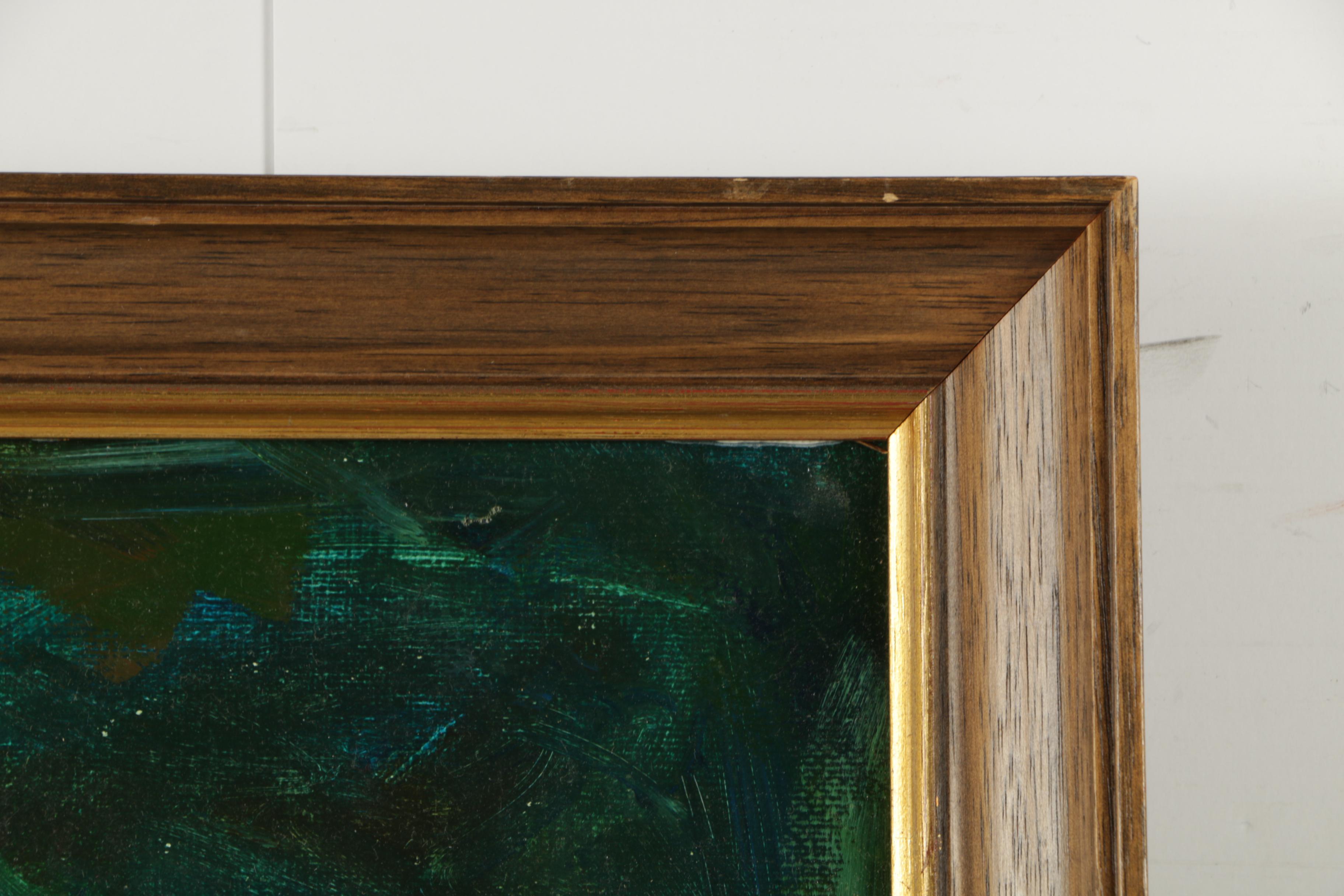 Haumiller Oil Painting on Canvas Board of Fisherman