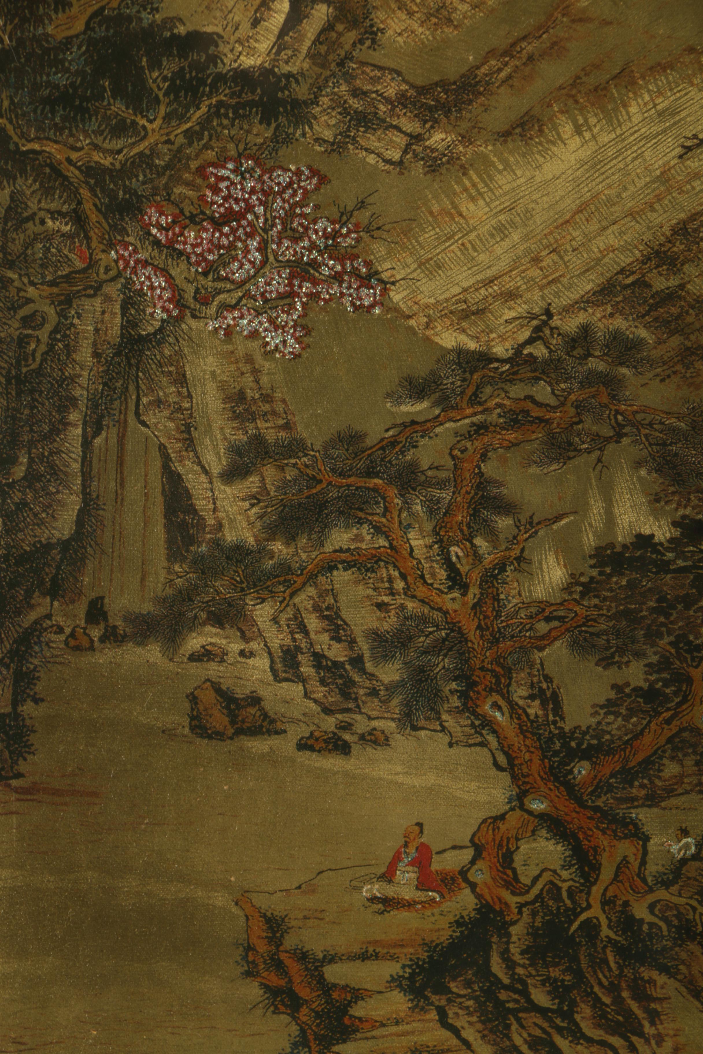 East Asian Reproduction Prints on Foil