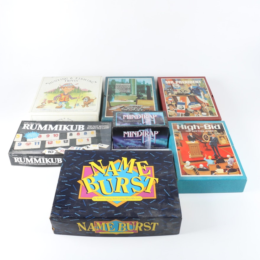 Assorted Board Games featuring Name Burst