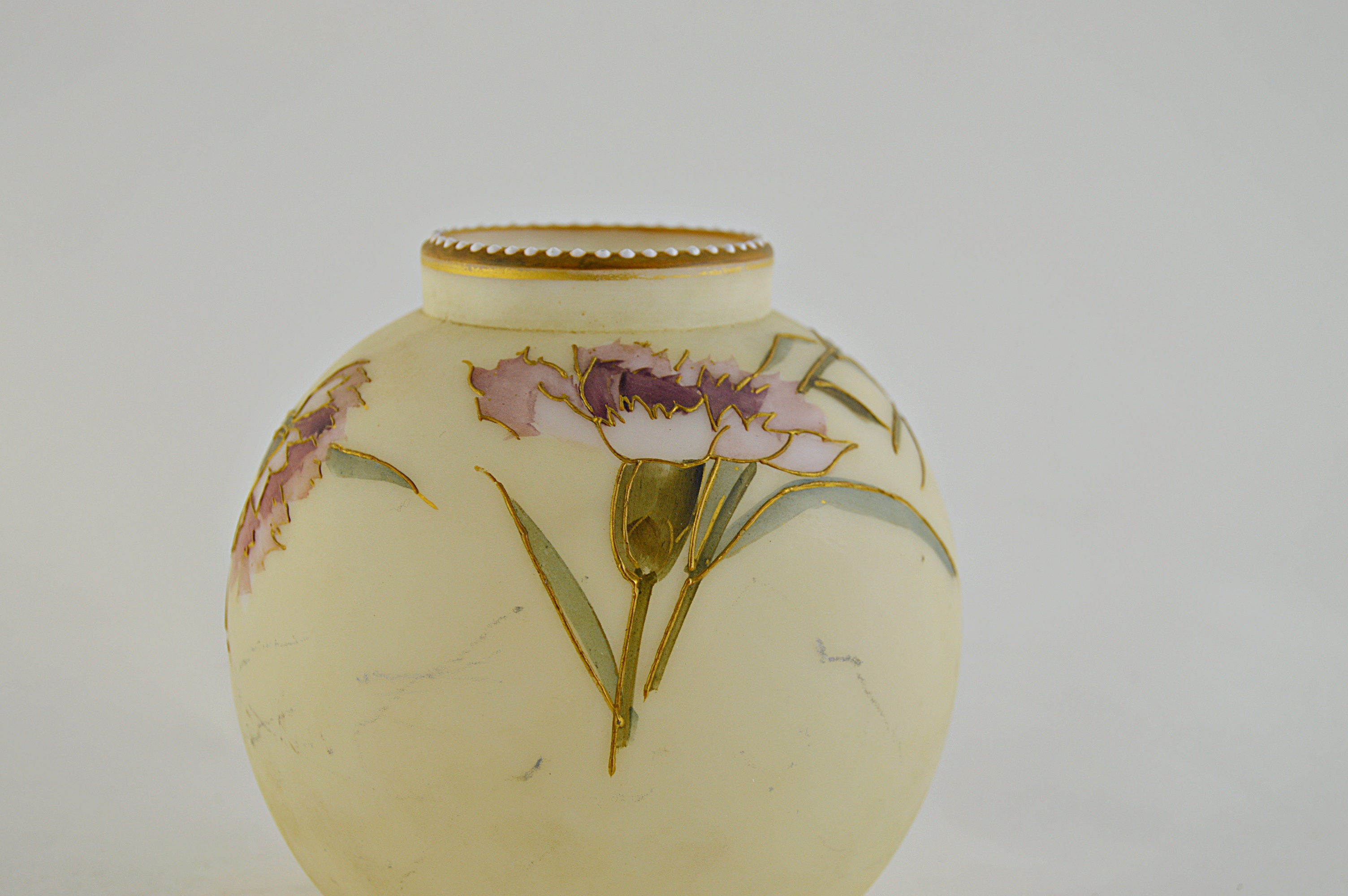 Mount Washington Smith Bros. Opal Art Glass Vase