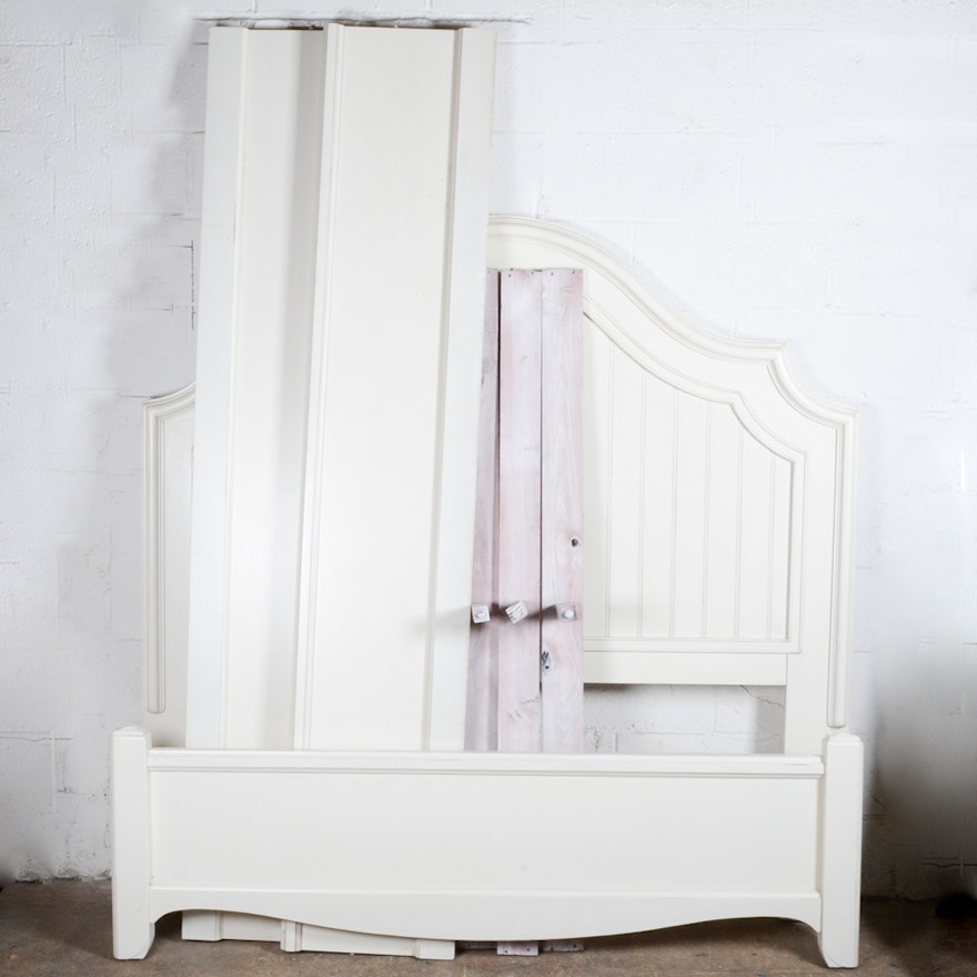 White Painted Bedstead By Howard Miller