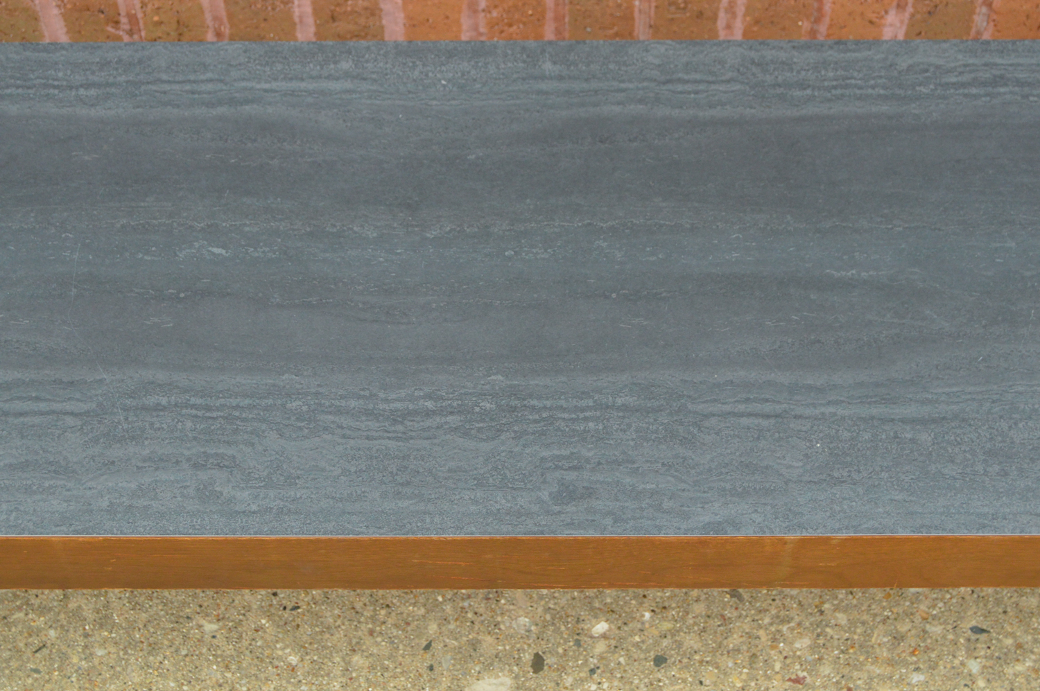 Mid Century Modern Walnut Veneer Bench By Show Pieces