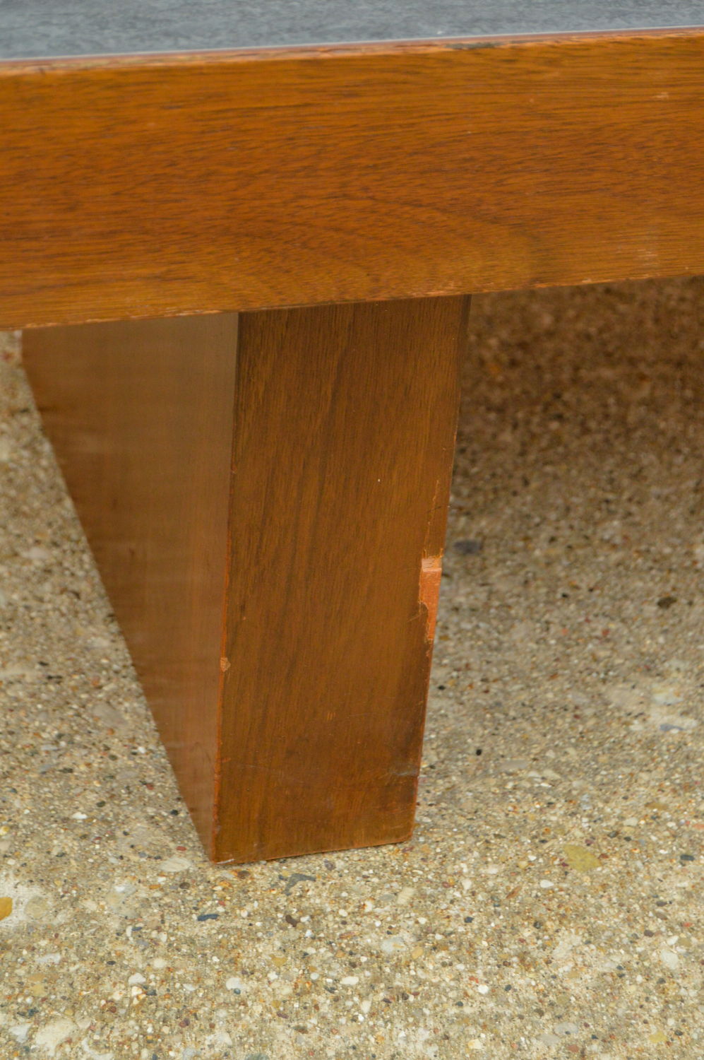 Mid Century Modern Walnut Veneer Bench By Show Pieces