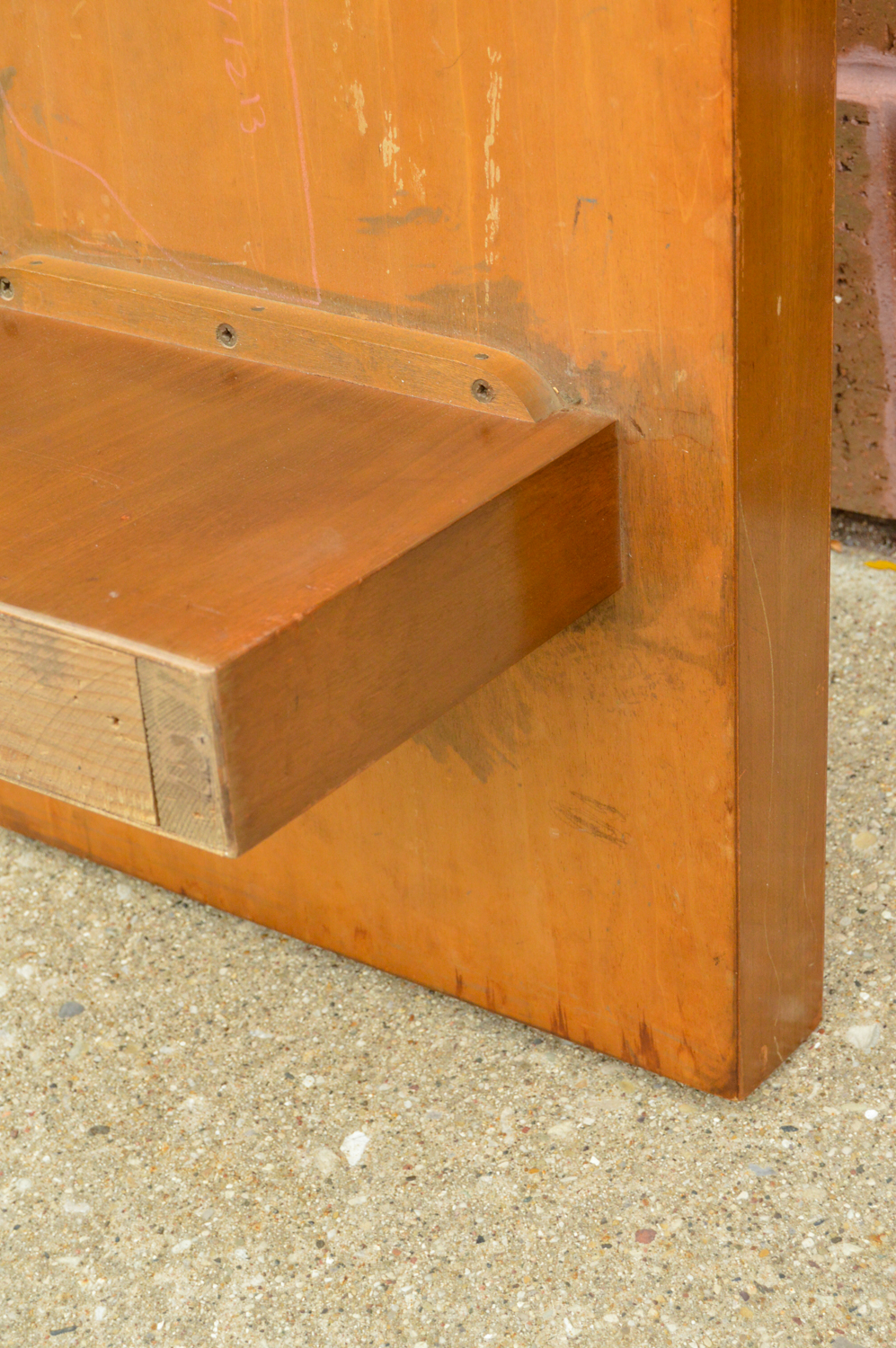 Mid Century Modern Walnut Veneer Bench By Show Pieces