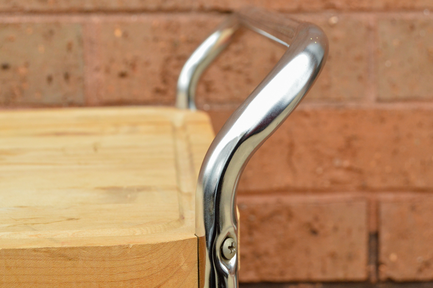 Mid Century Modern Bar Cart with Cutting Board Top