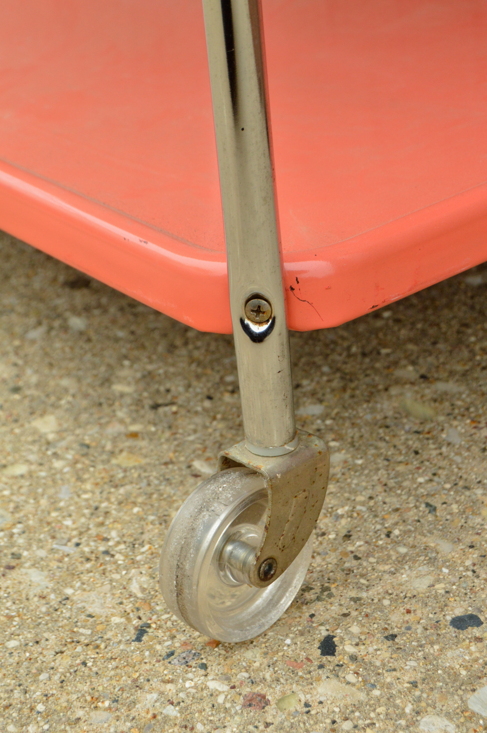 Mid Century Modern Bar Cart with Cutting Board Top