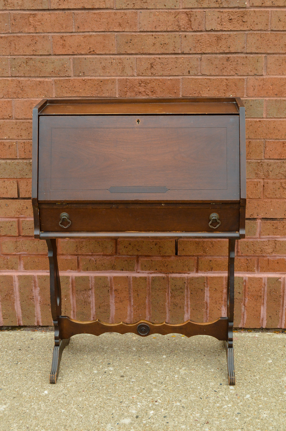 Vintage Slant Front Desk And Chair