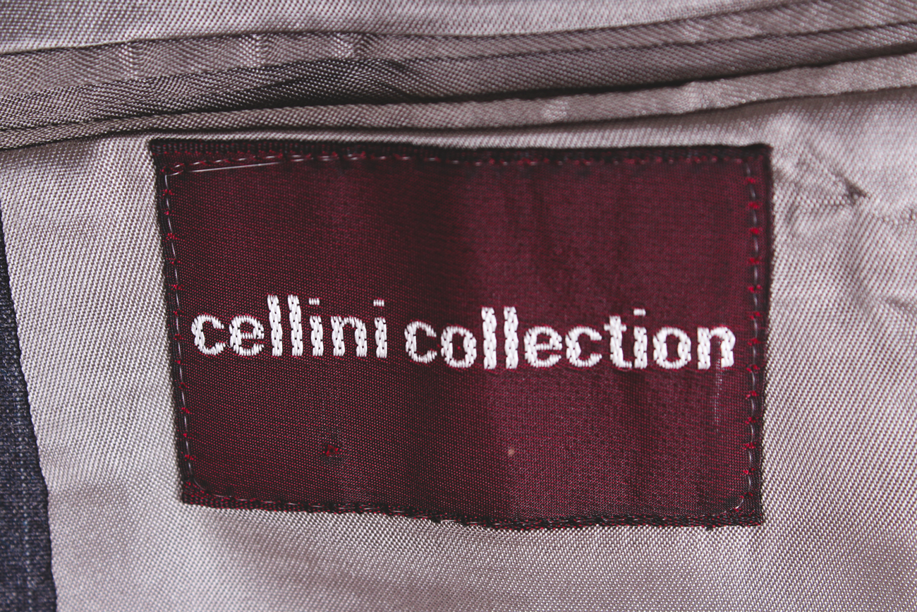Three Piece Cellini Collection Suit and Garment Bag