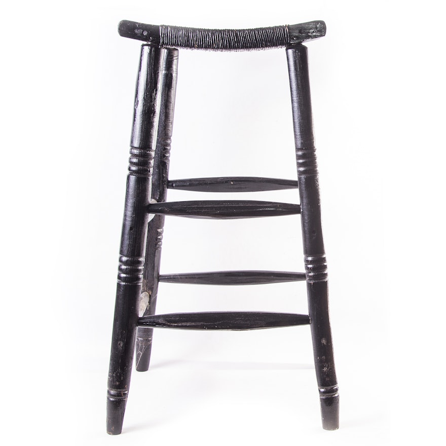 Vintage Painted Bar Stool