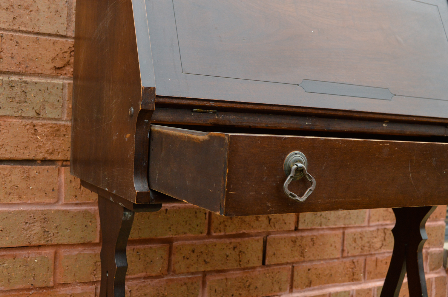 Vintage Slant Front Desk And Chair