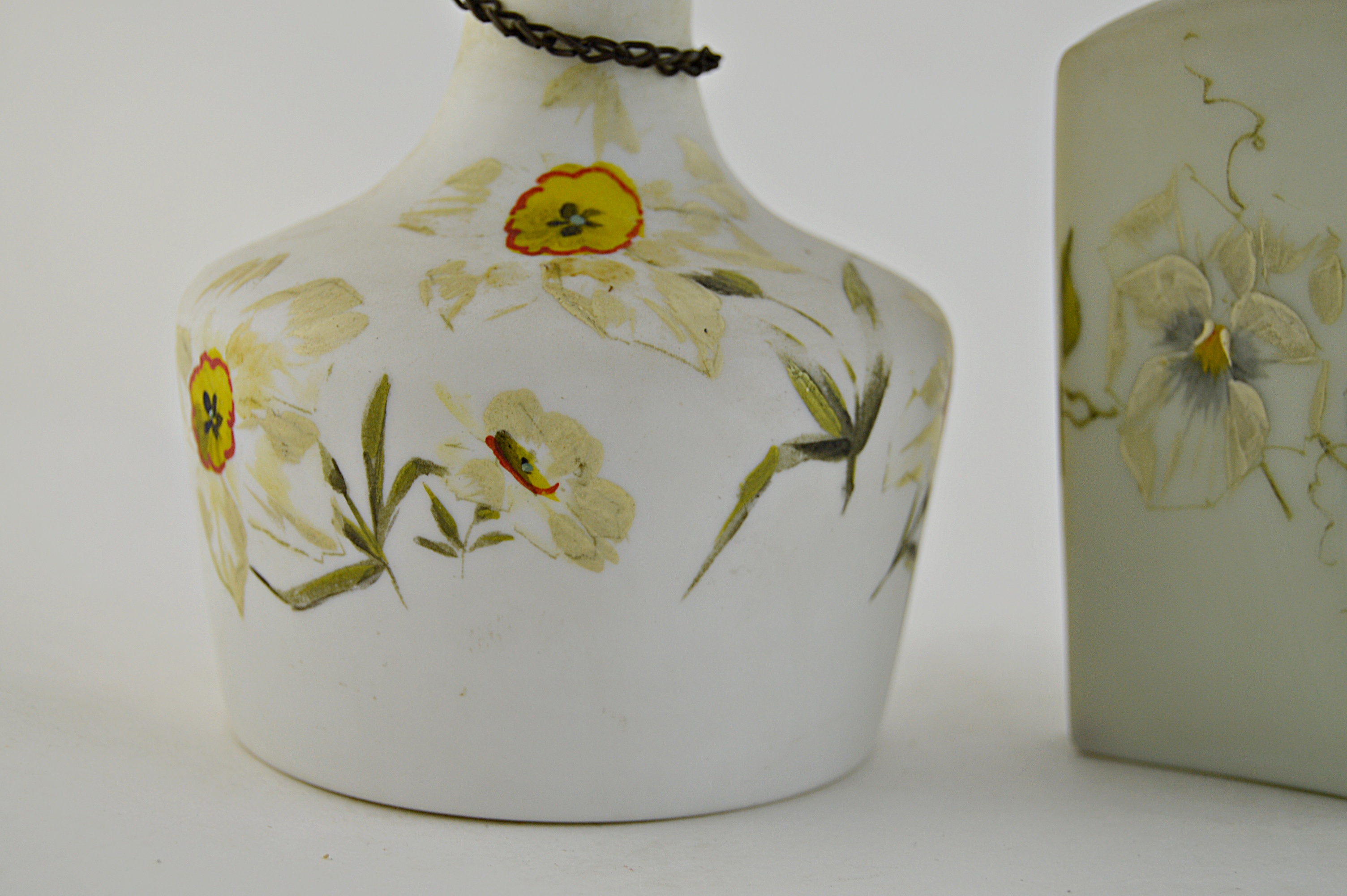 Antique Opaline Art Glass Decanters