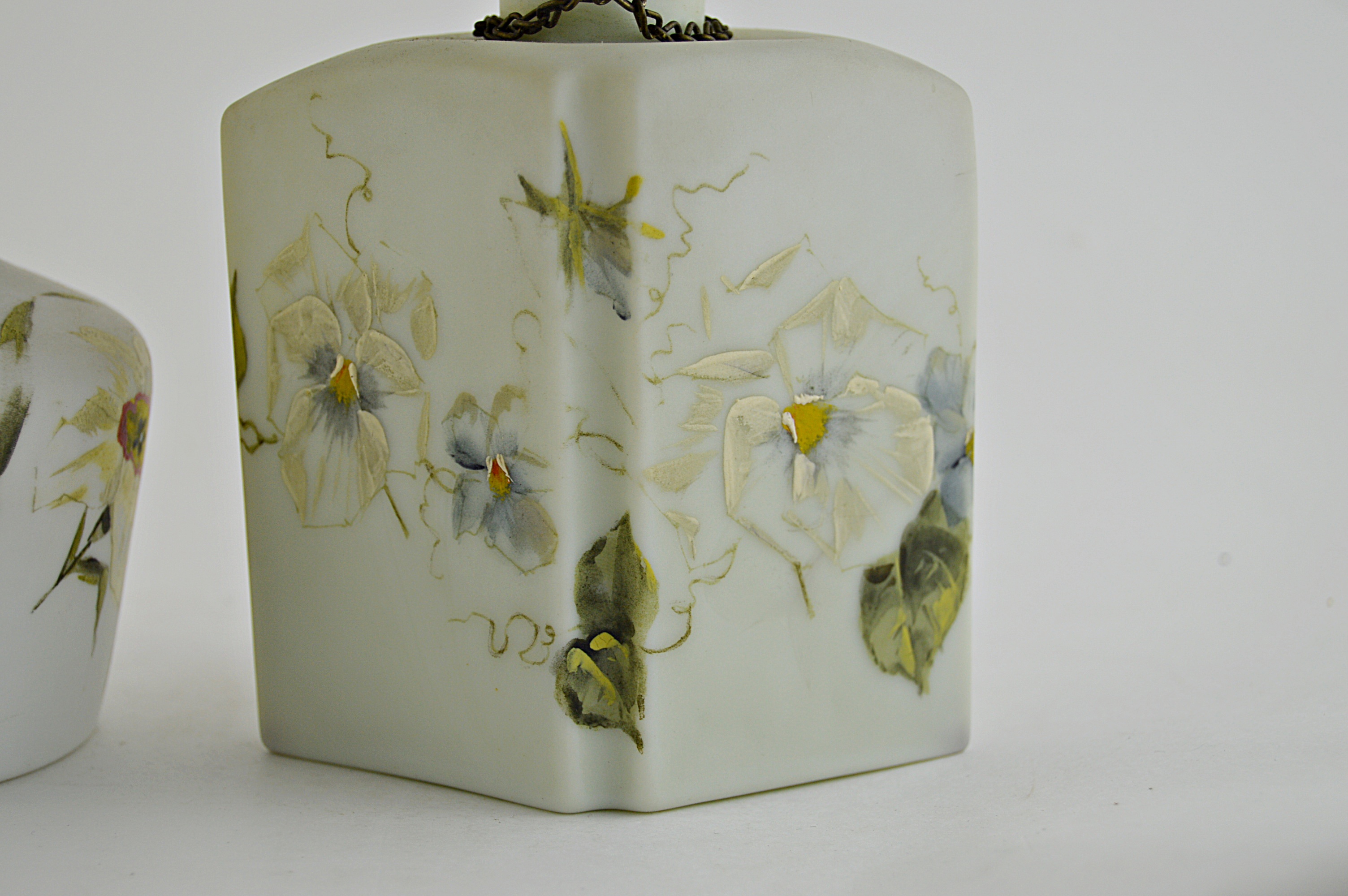 Antique Opaline Art Glass Decanters