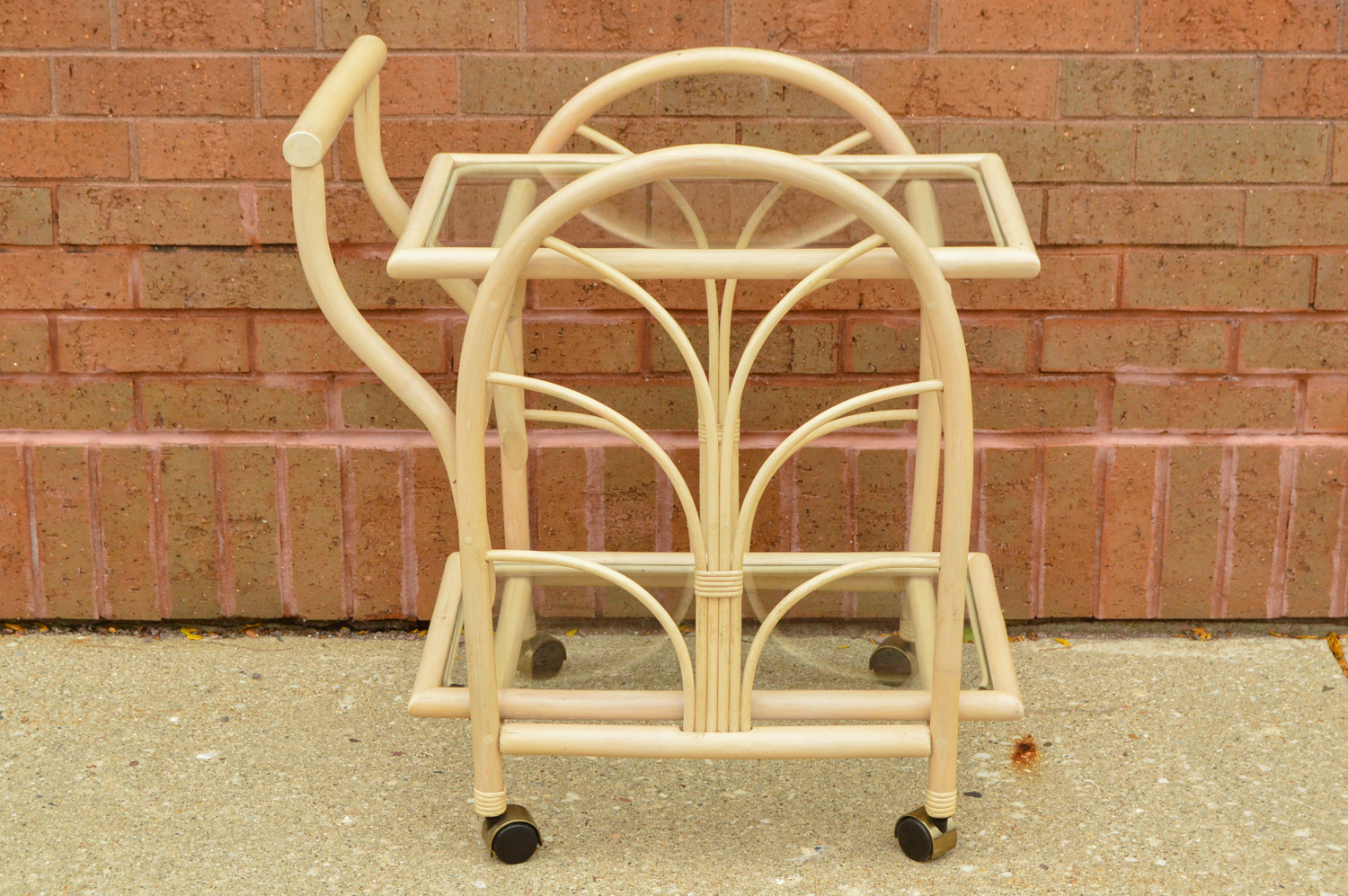 Deco Revival Style Bentwood Bar Cart