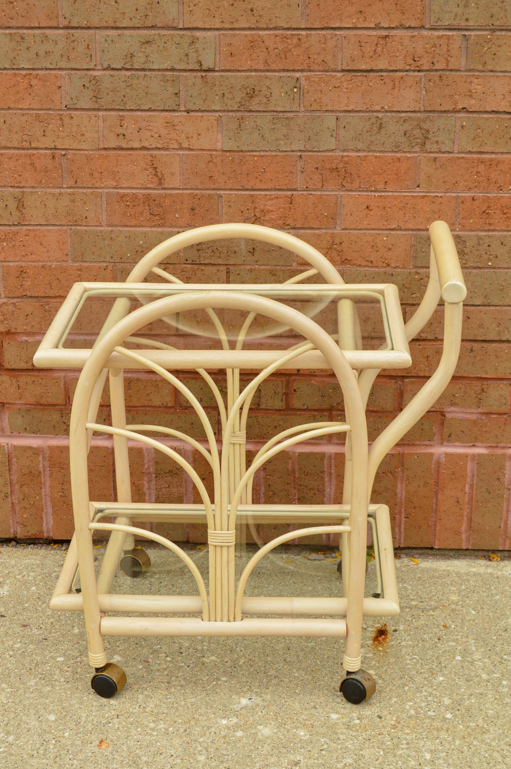 Deco Revival Style Bentwood Bar Cart