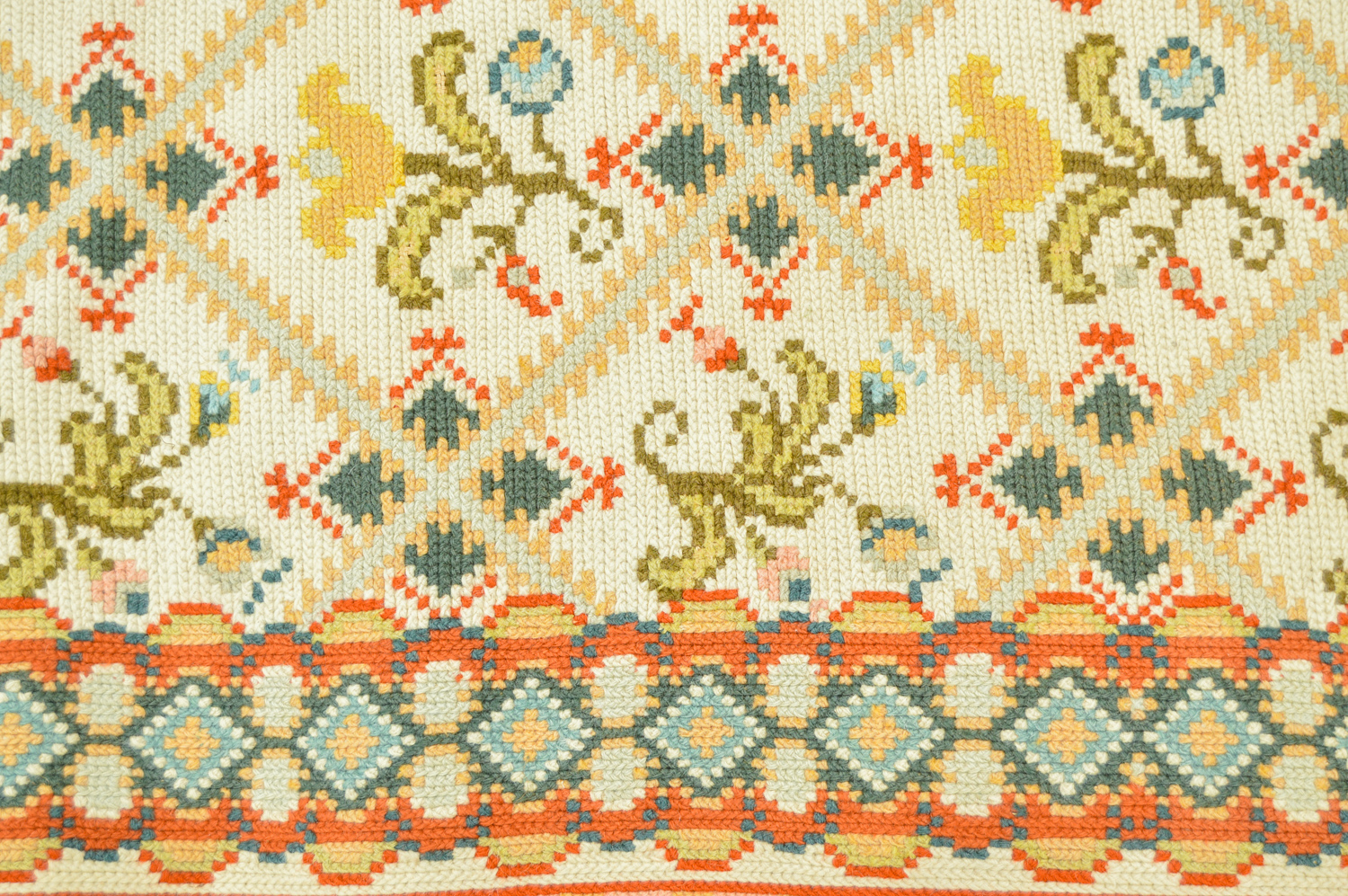 Handwoven Portuguese Arraiolos Area Rug
