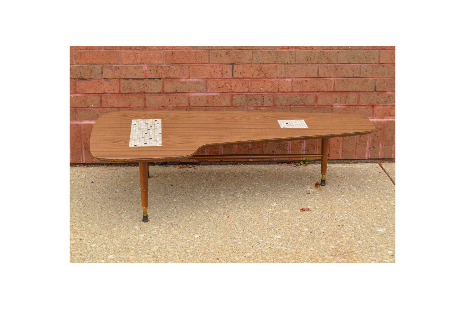 Mid Century Modern Coffee Table with Inset Mosaics