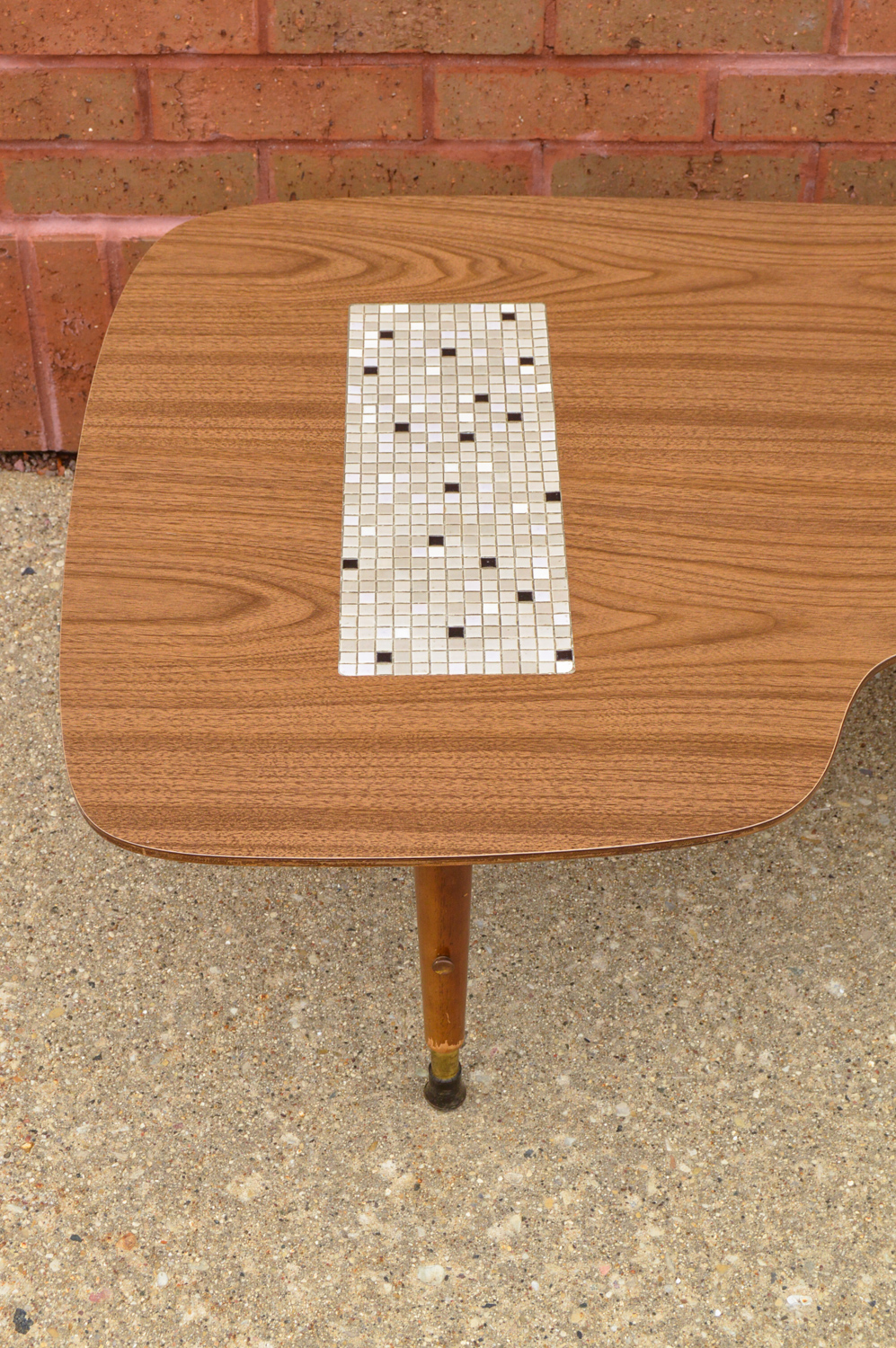 Mid Century Modern Coffee Table with Inset Mosaics
