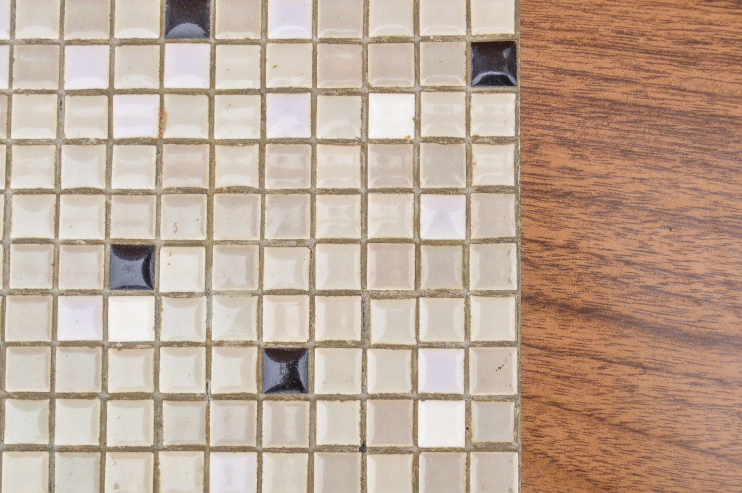 Mid Century Modern Coffee Table with Inset Mosaics