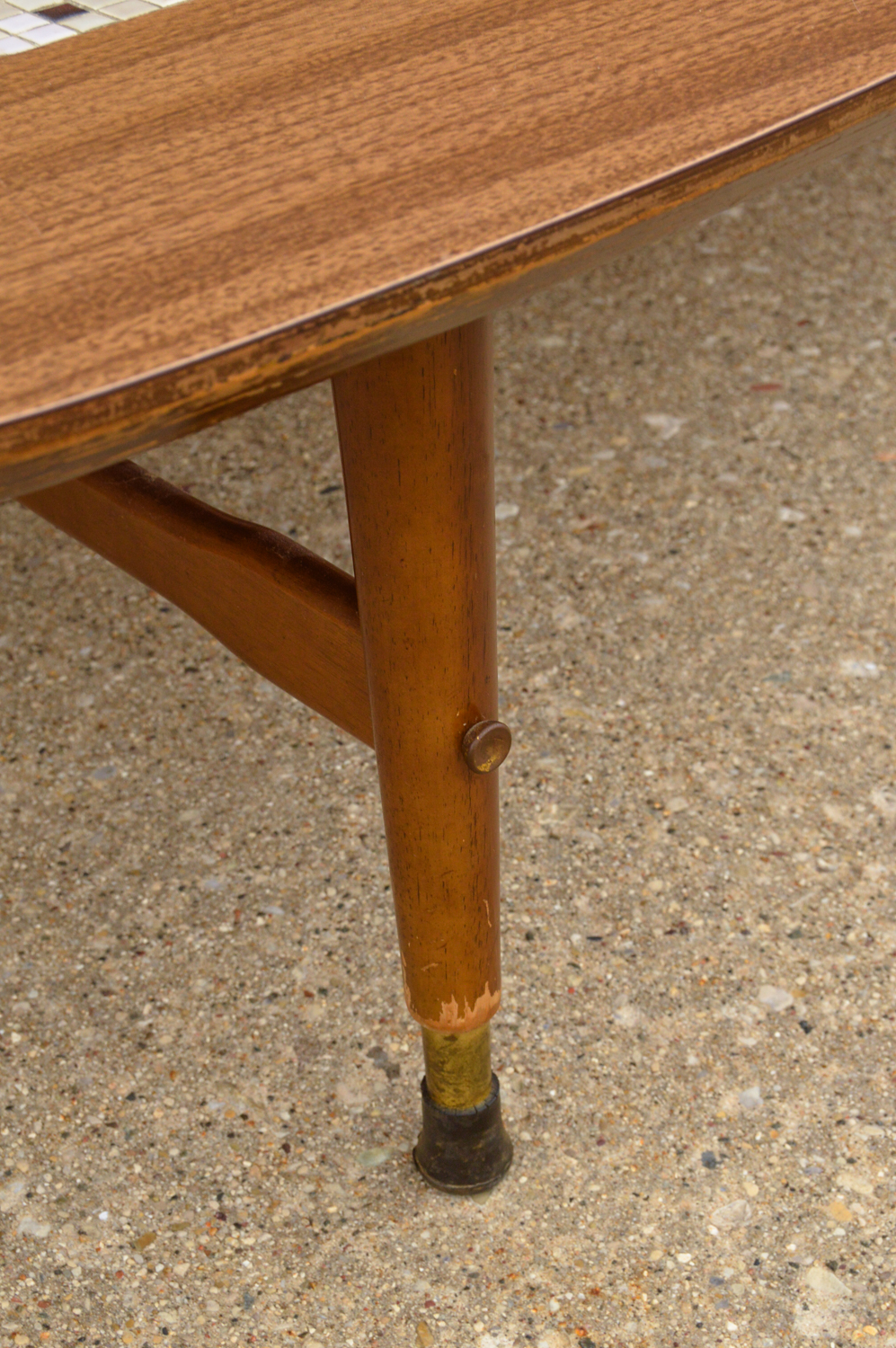 Mid Century Modern Coffee Table with Inset Mosaics