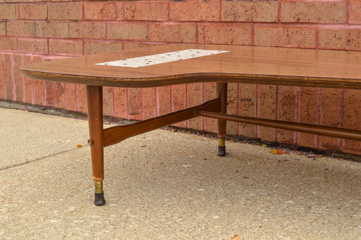 Mid Century Modern Coffee Table with Inset Mosaics