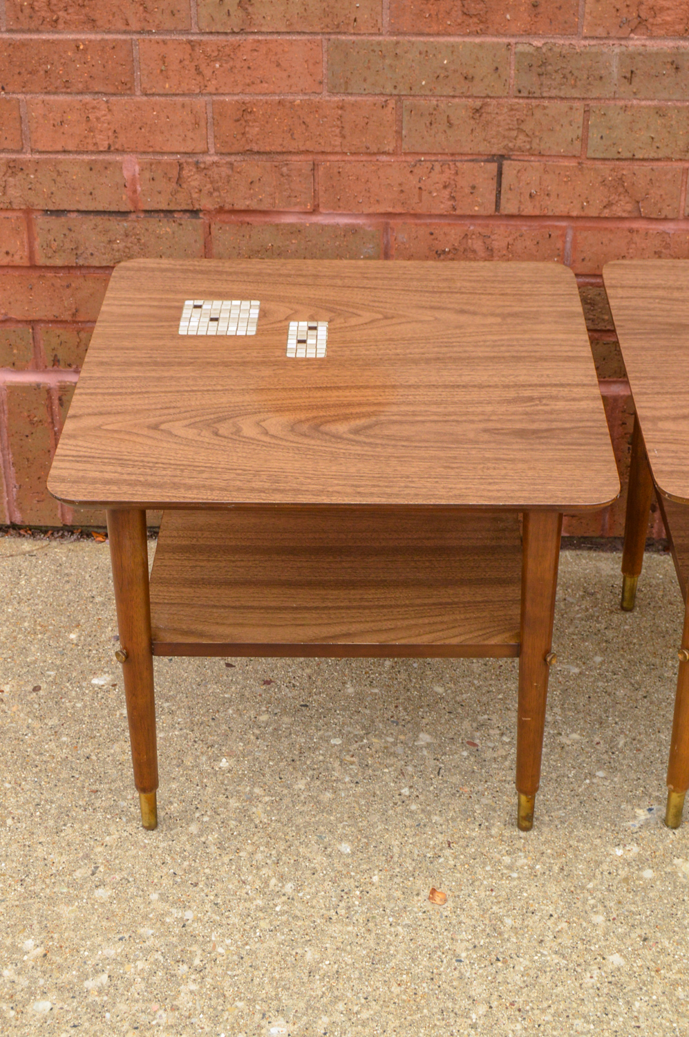 Mid Century Modern Tile Accent End Tables