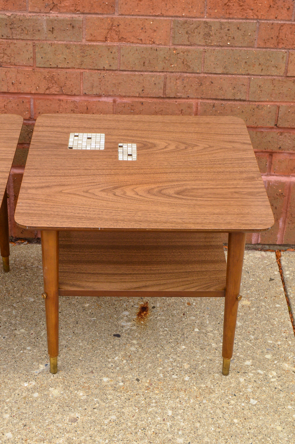 Mid Century Modern Tile Accent End Tables