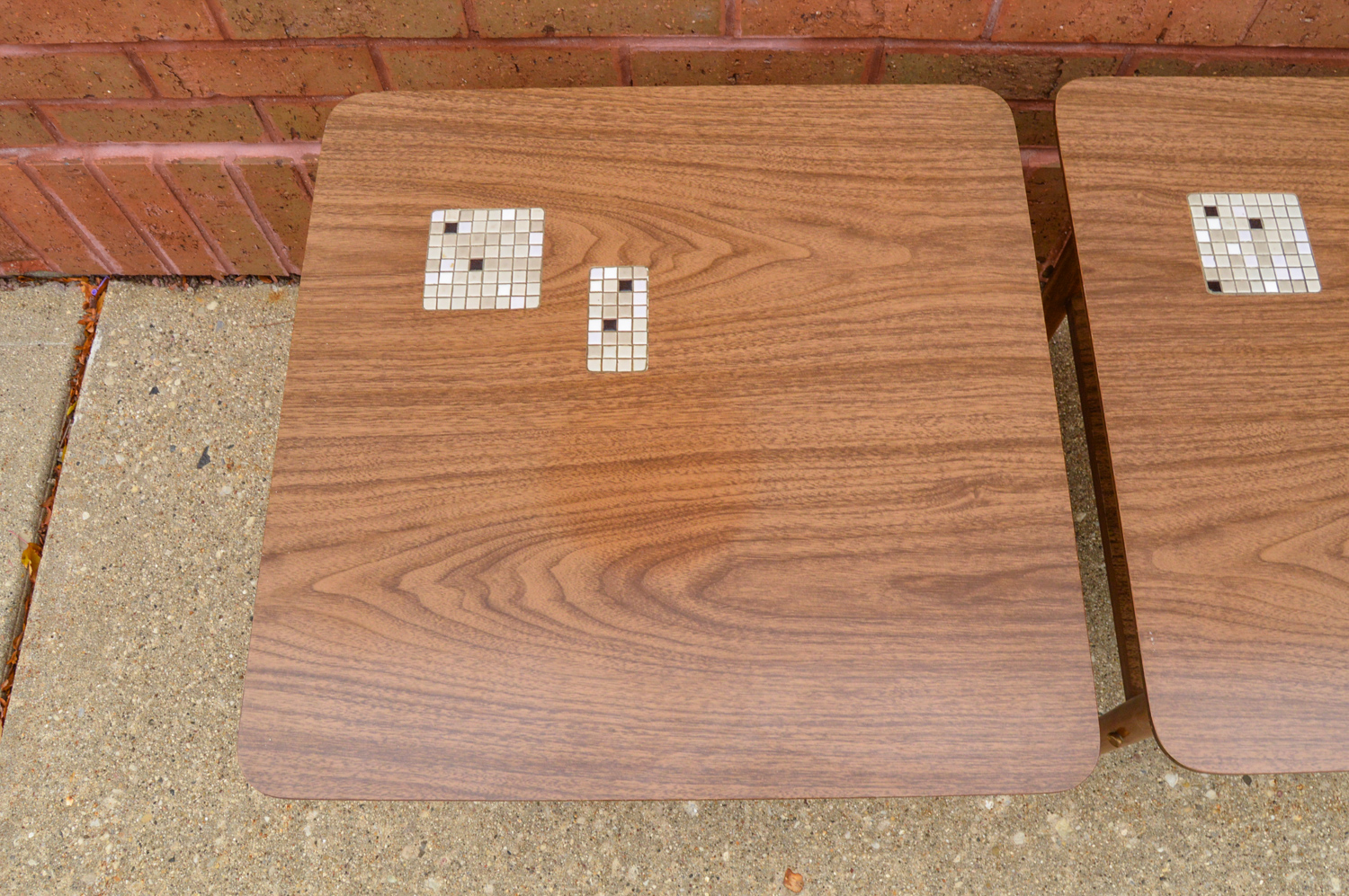 Mid Century Modern Tile Accent End Tables