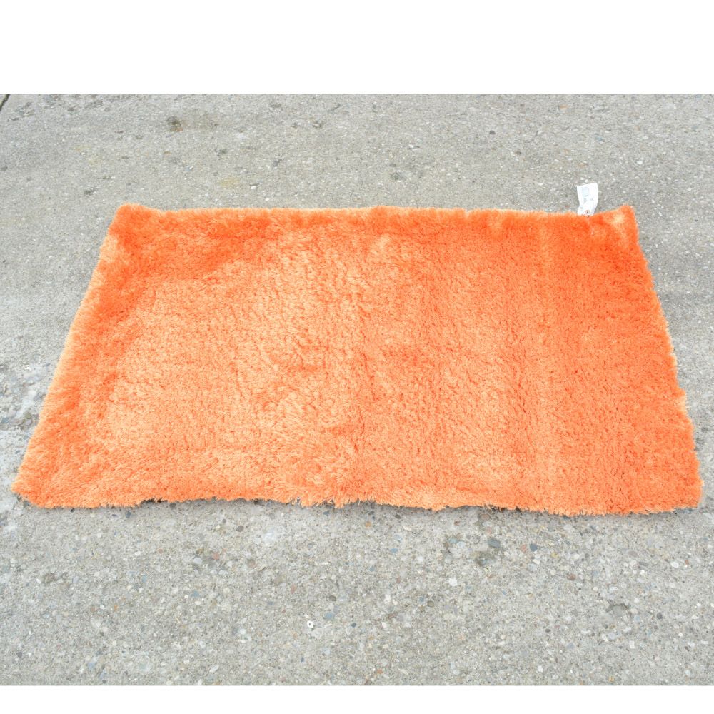 Orange Shag Accent Rug