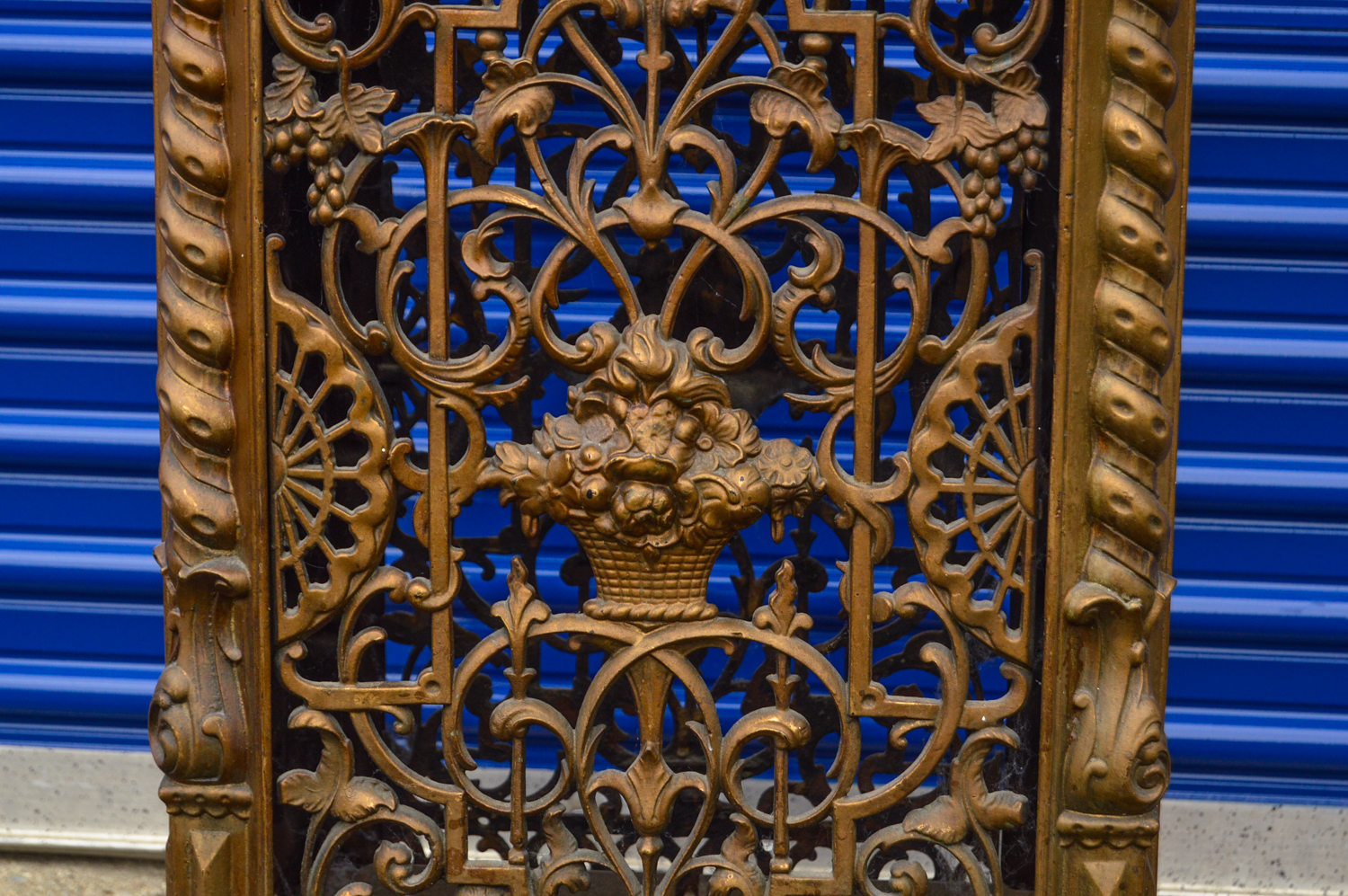 Antique Cast Iron Stand with Marble Top