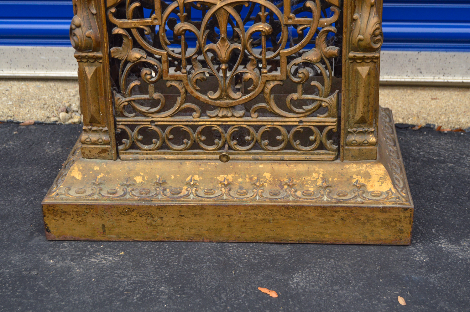 Antique Cast Iron Stand with Marble Top
